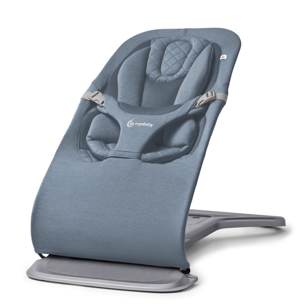 ErgoBaby Evolve Bouncer in Oxford Blue