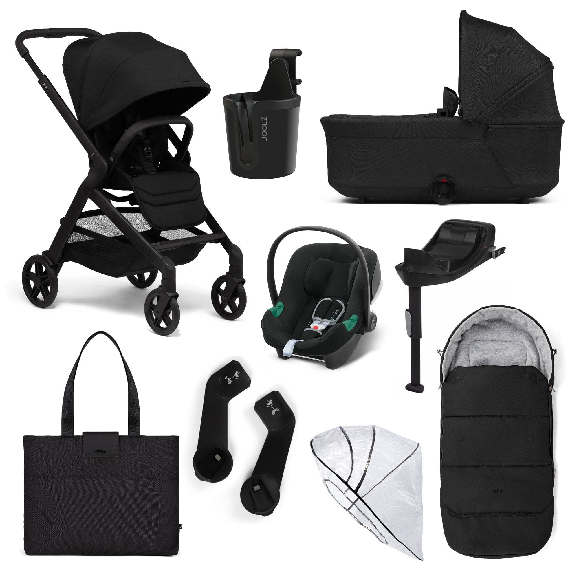 Joolz Hub2 8 Piece Cybex Pram Bundle Space Black