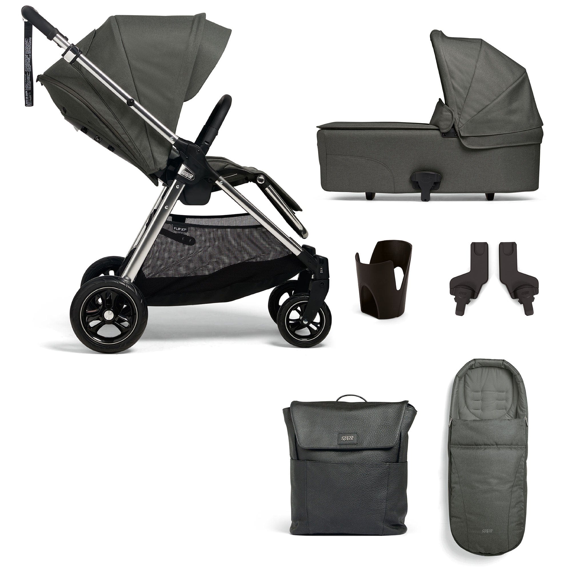 Mamas Papas Flip XT 6 Piece Essentials Bundle in Harbour Grey