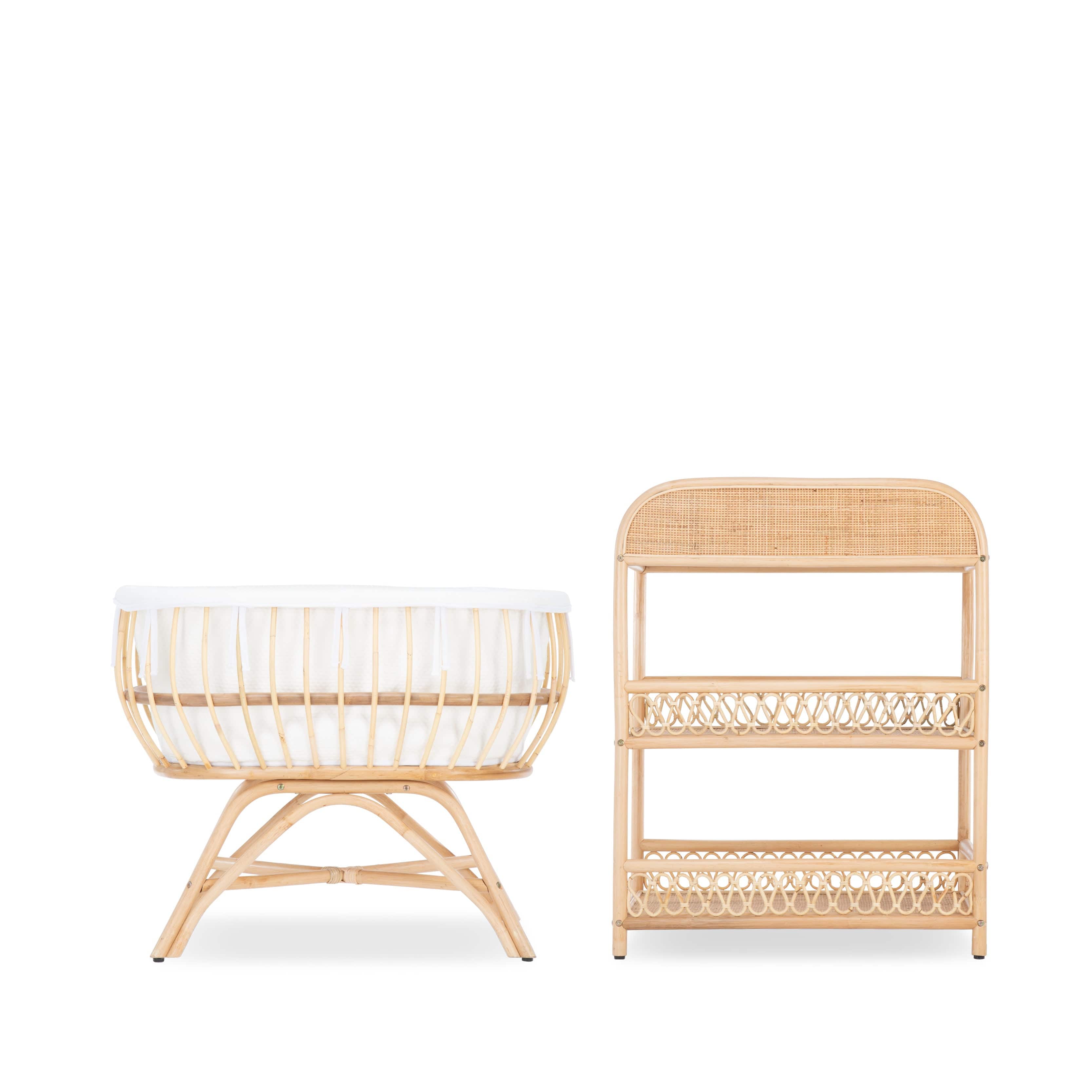 Aria Rattan Crib, Baby Crib