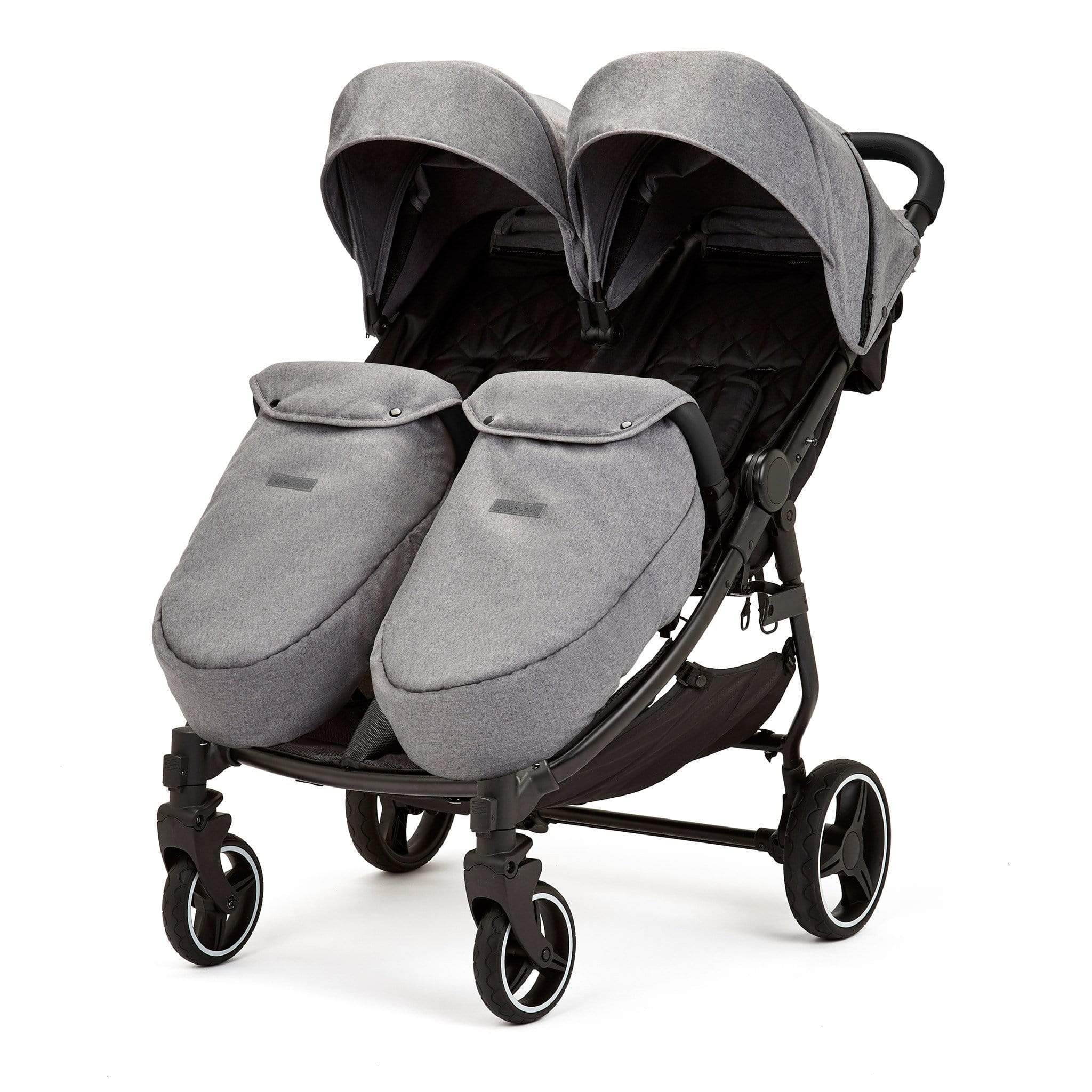 Ickle Bubba Venus Max Double Stroller Black Space Grey Black