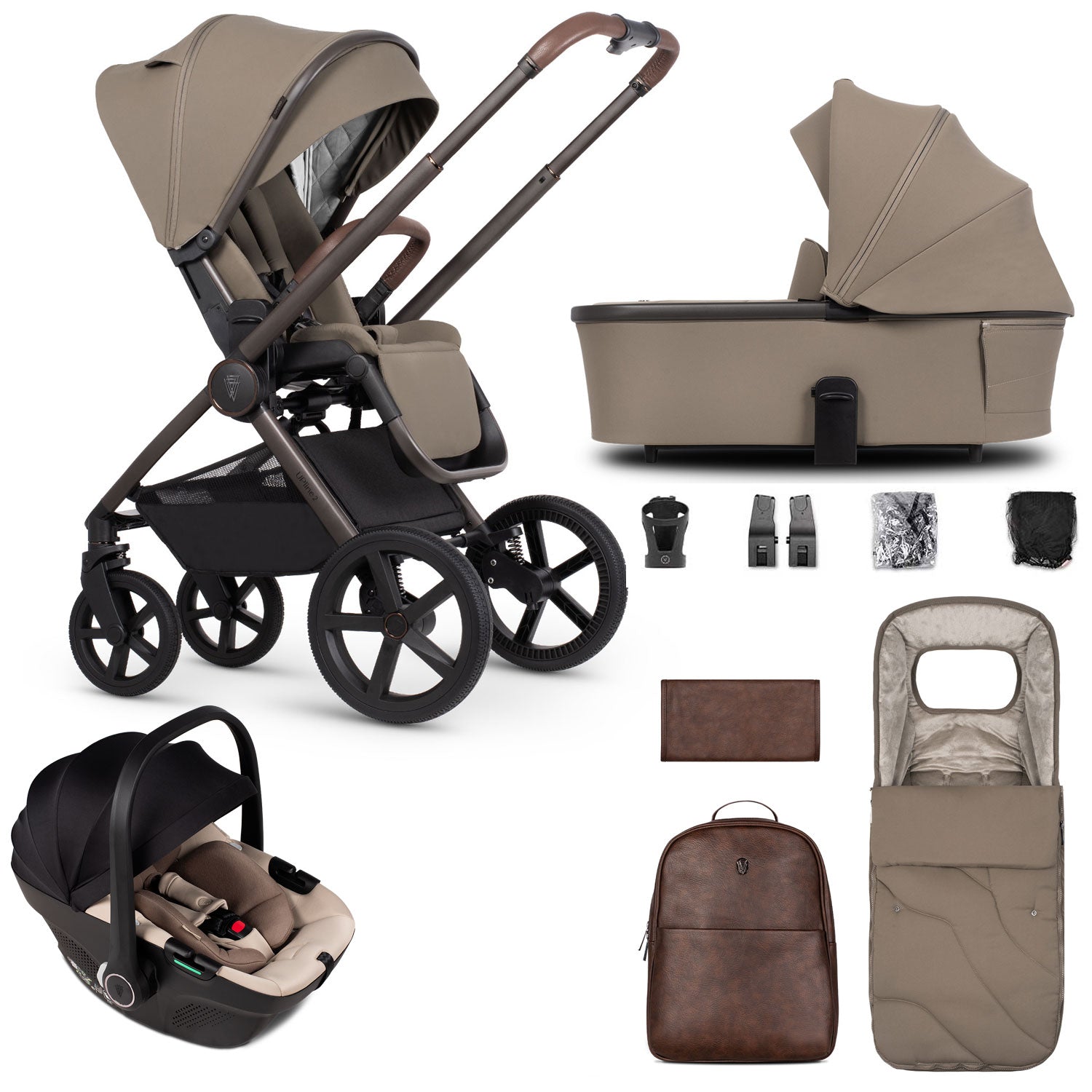 Venicci Tinum Upline 2 SE 3in1 Travel System in Powder