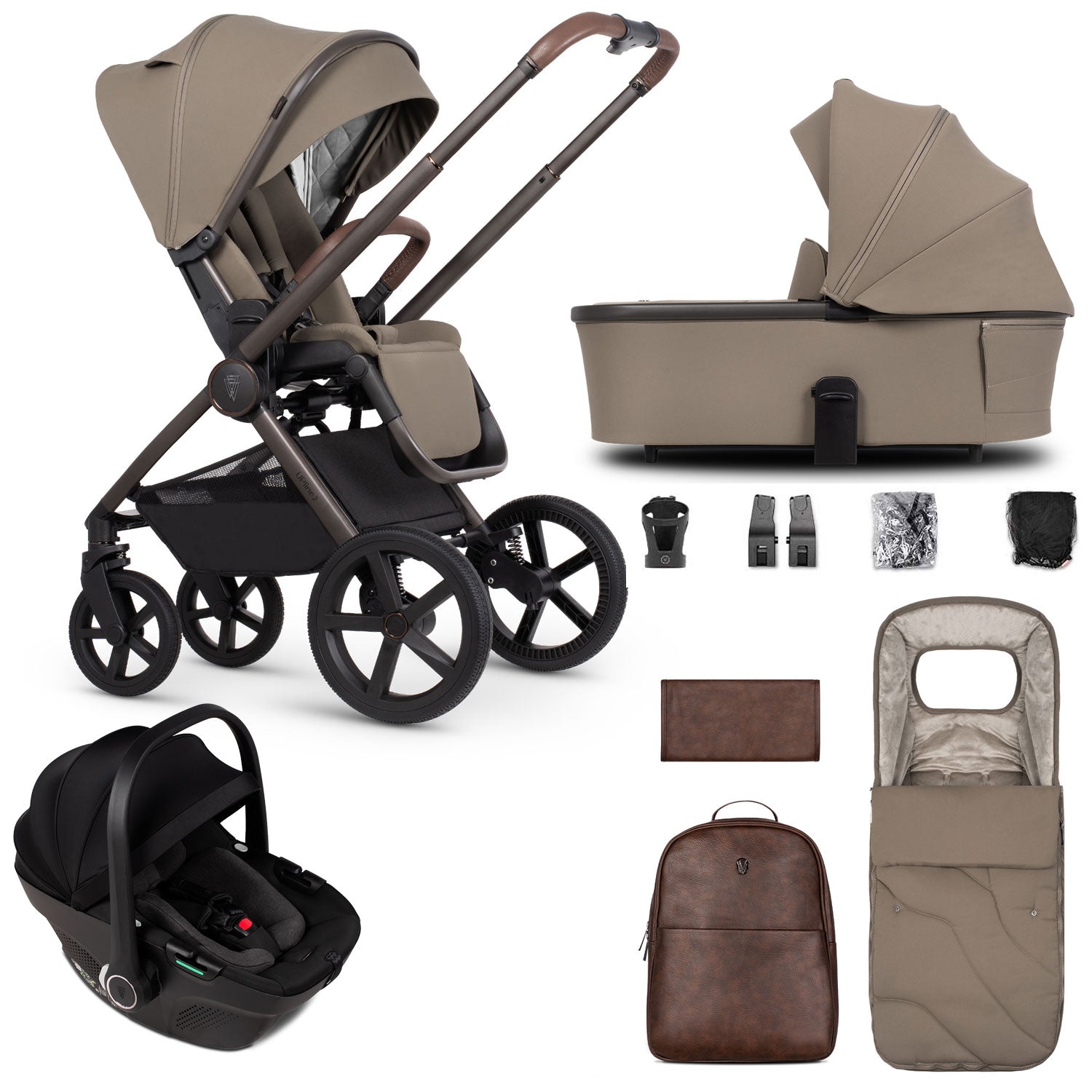 Venicci Tinum Upline 2 SE 3in1 Travel System in Powder