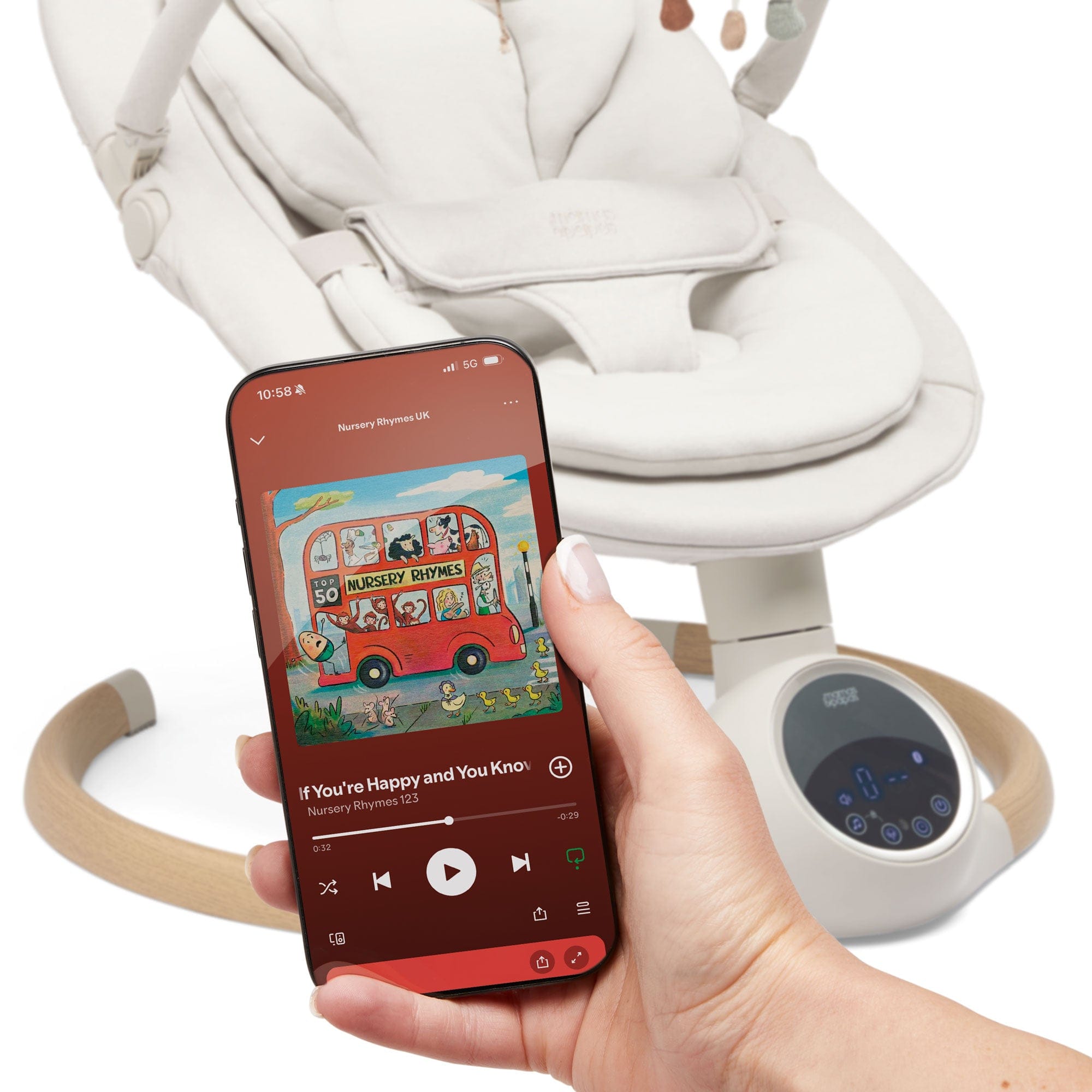 Mamas & Papas Alto Smart Swing in Cashmere Rocking Bouncing Cradles 5085A0100 5063229164682