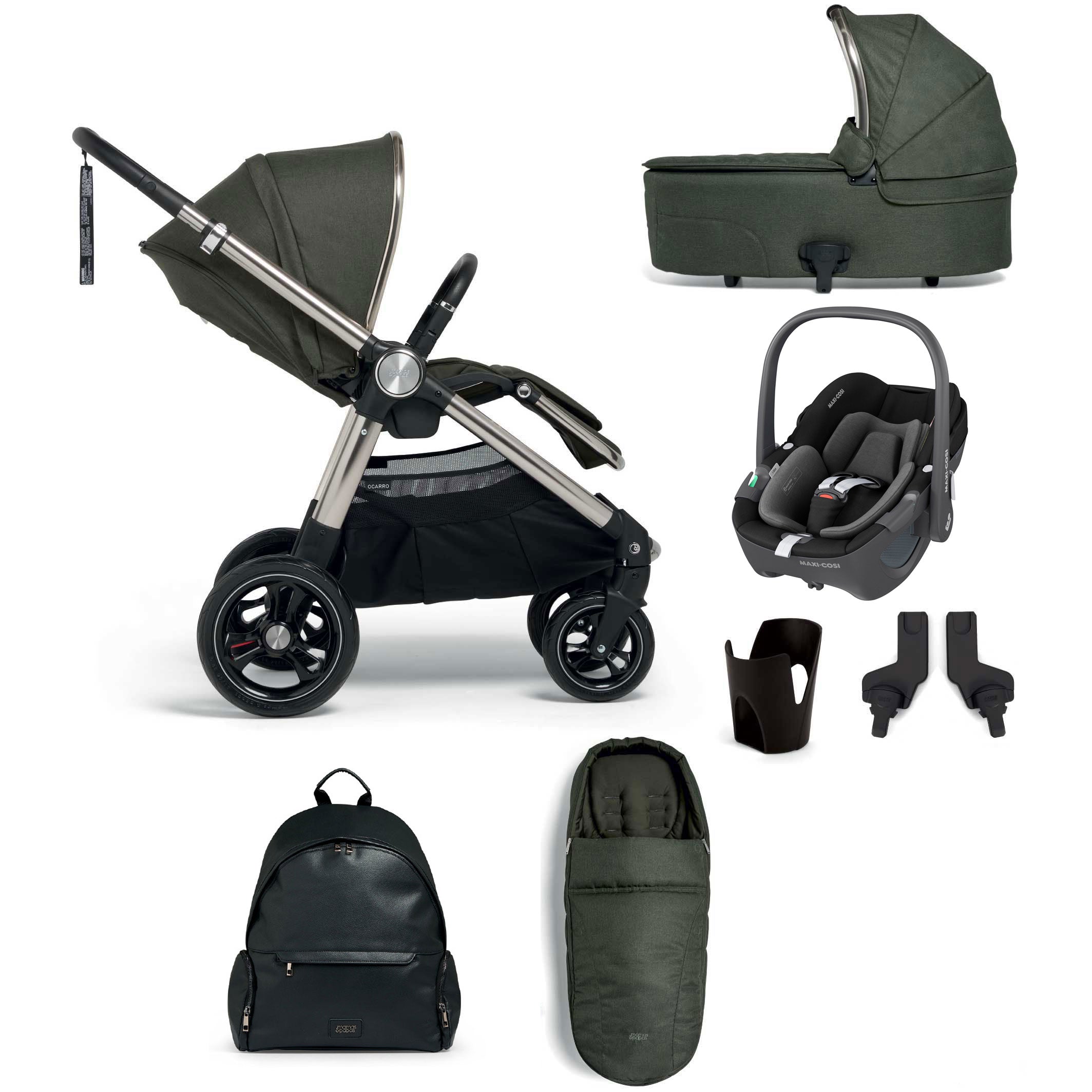 Mamas & Papas Ocarro Complete Pebble 360 Bundle in Hunter Green