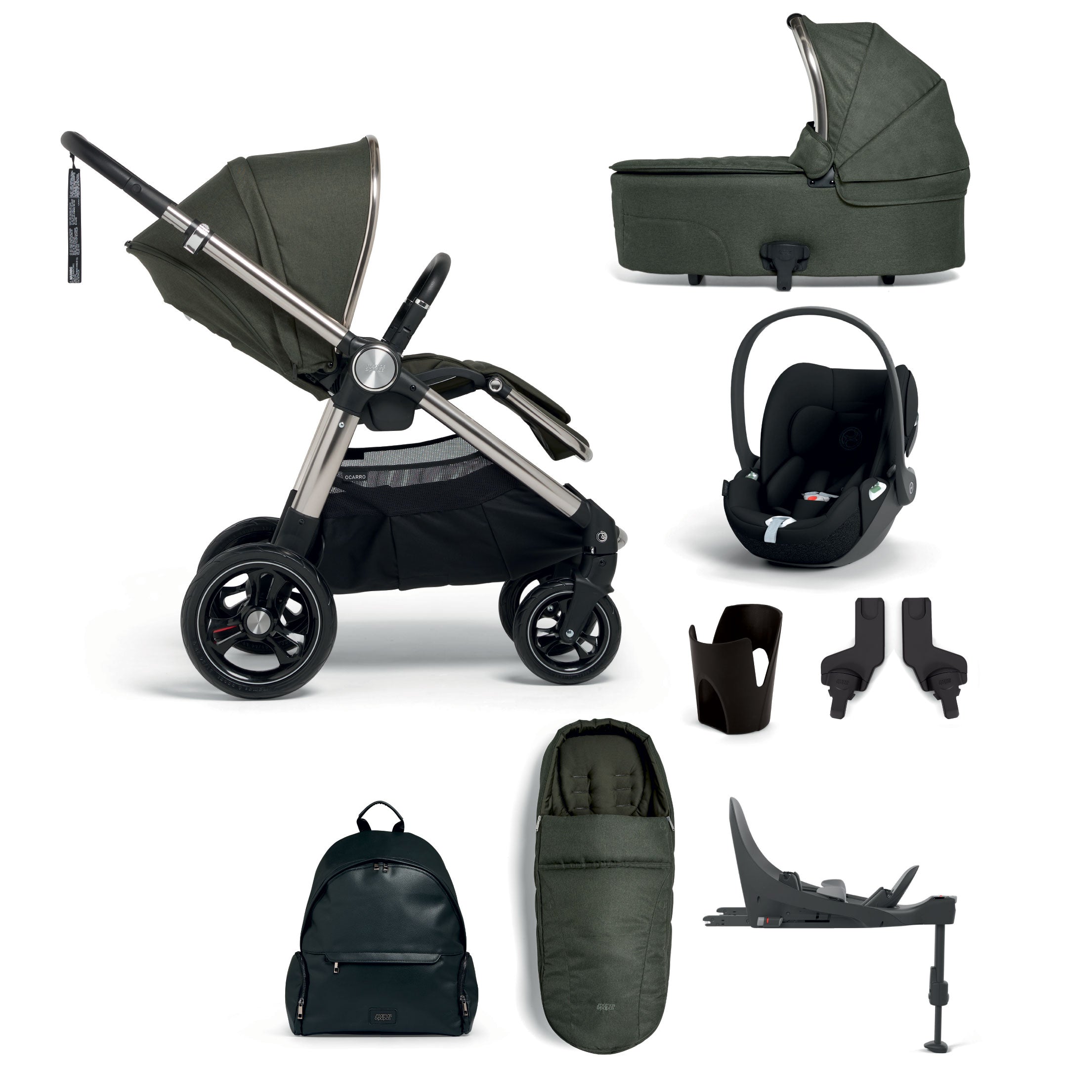 Mamas & Papas Ocarro Complete Cloud T Bundle in Hunter Green