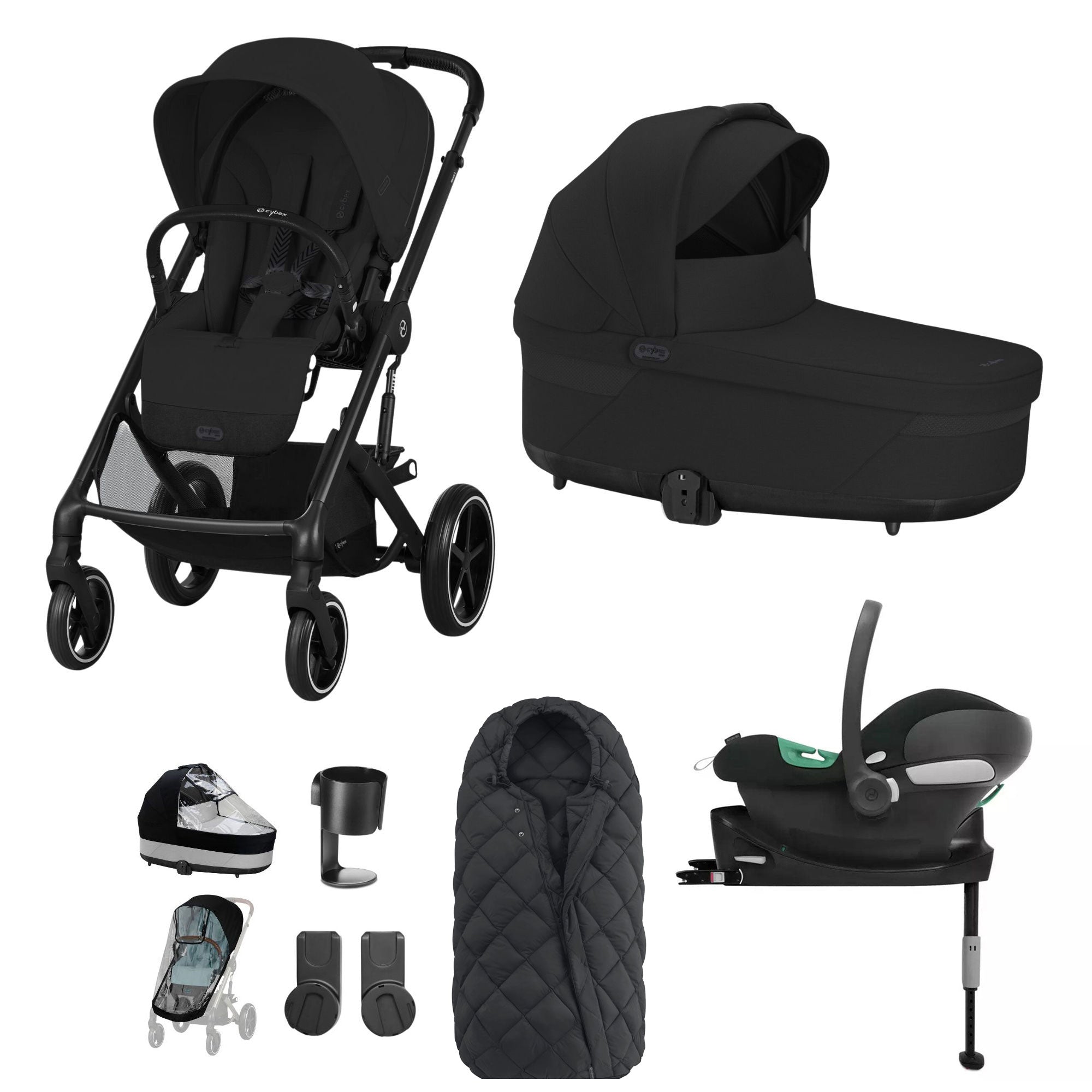 Cybex Balios S Lux Comfort Bundle in Black/Moon Black