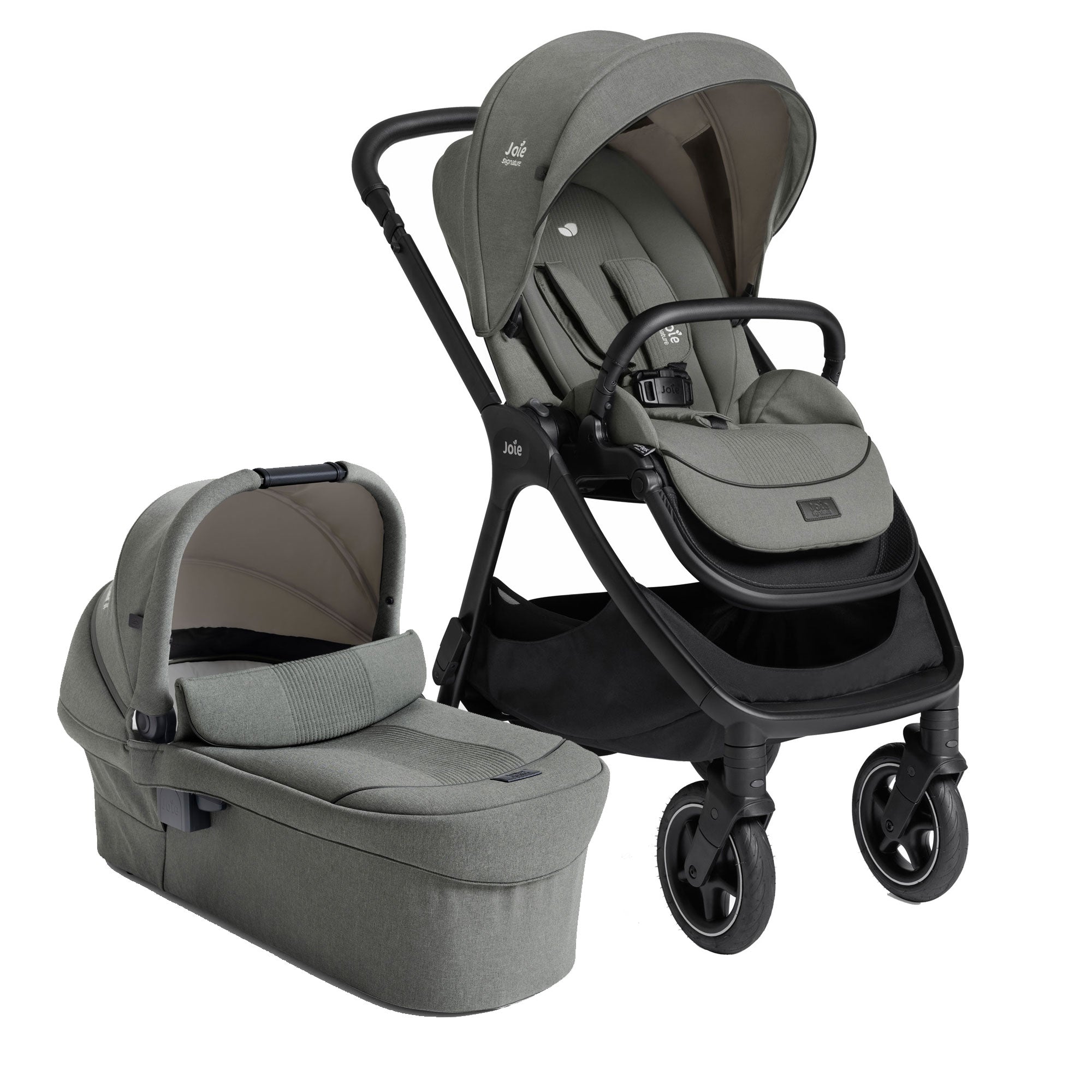 Joie Finiti Flex Pushchair & Ramble XL Carrycot in Evergreen