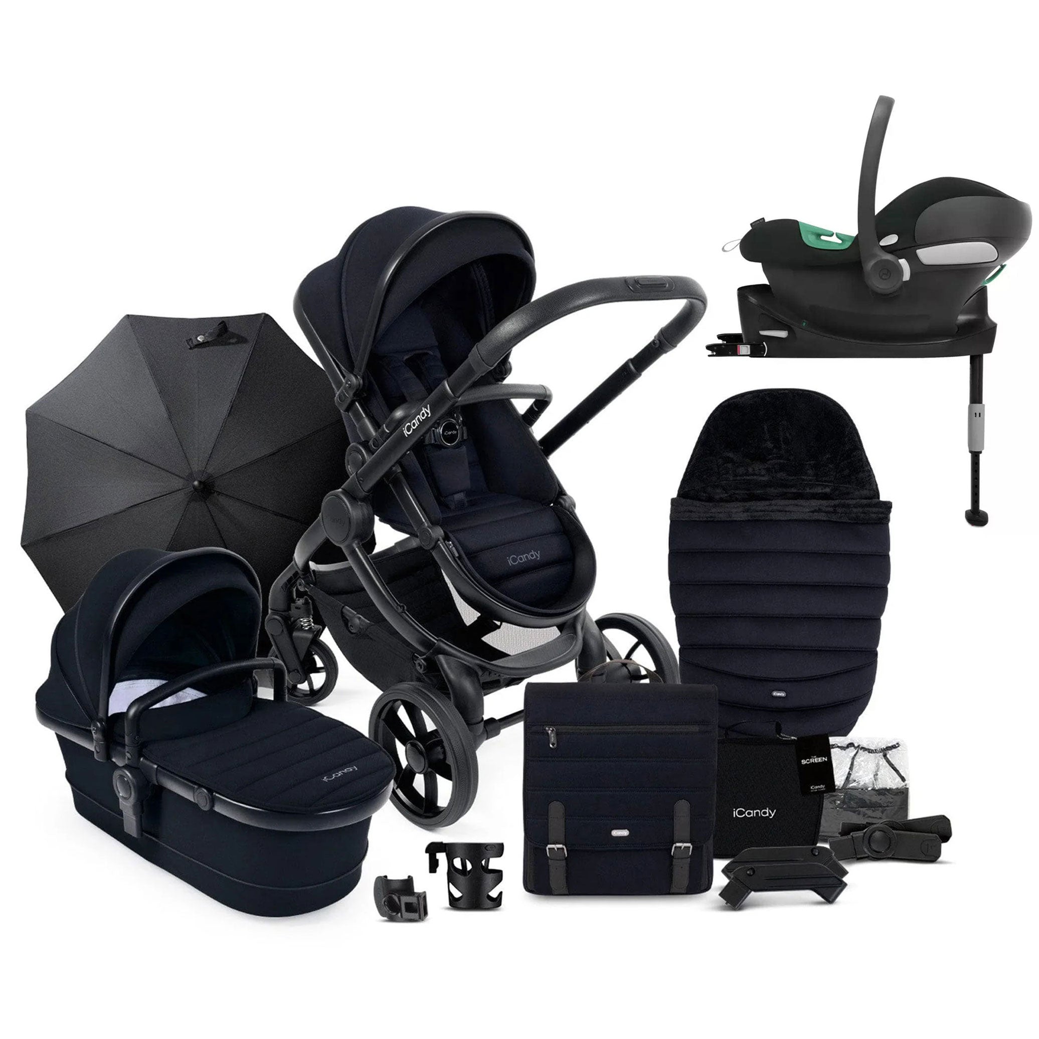 iCandy Peach 7 Complete Cybex Bundle in Black