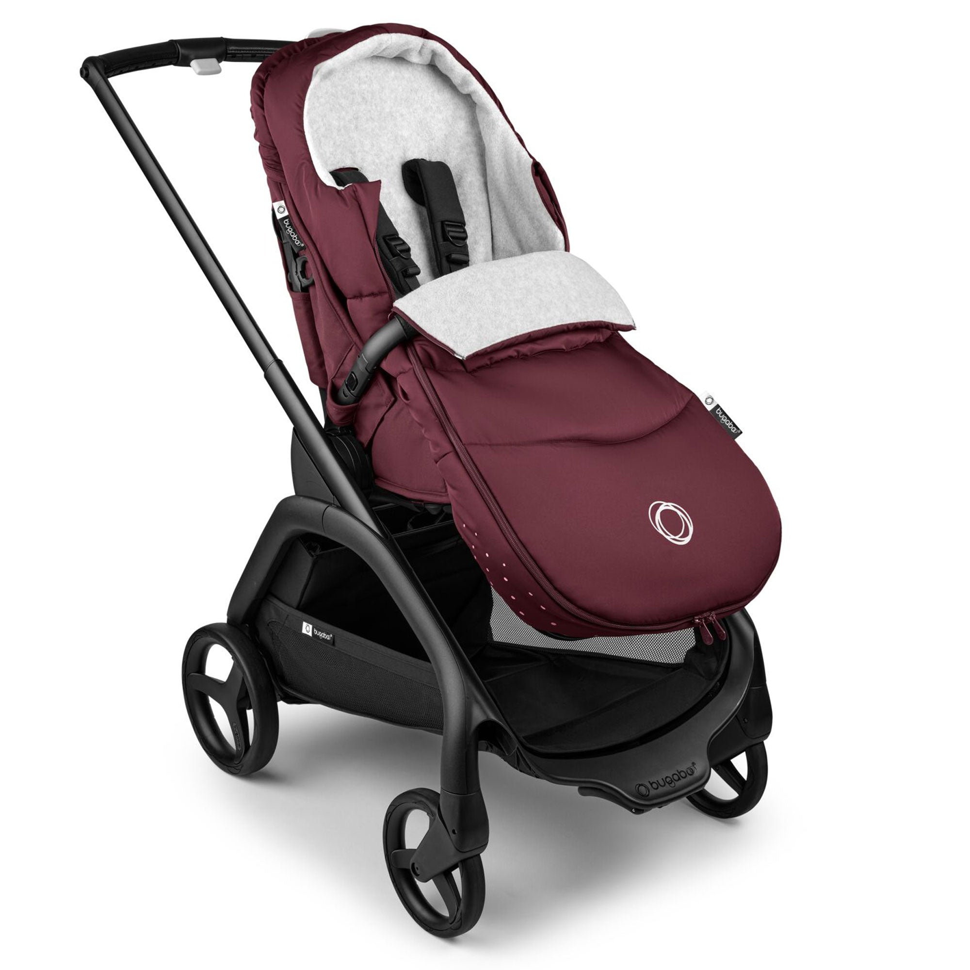 Bugaboo Dragonfly Essential Bundle - Black/Dark Cherry