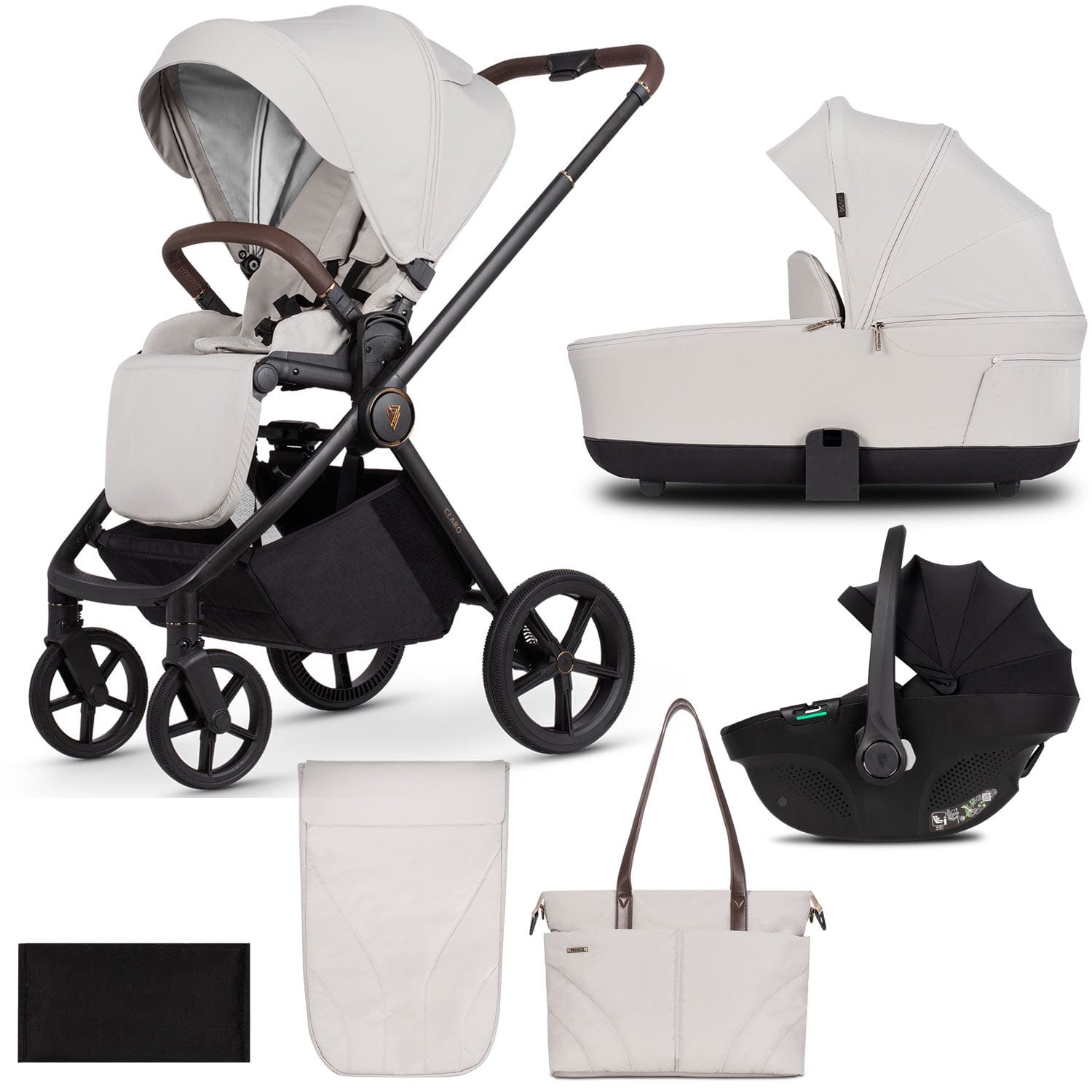 Venicci Claro 3 in 1 Travel System in Vanilla