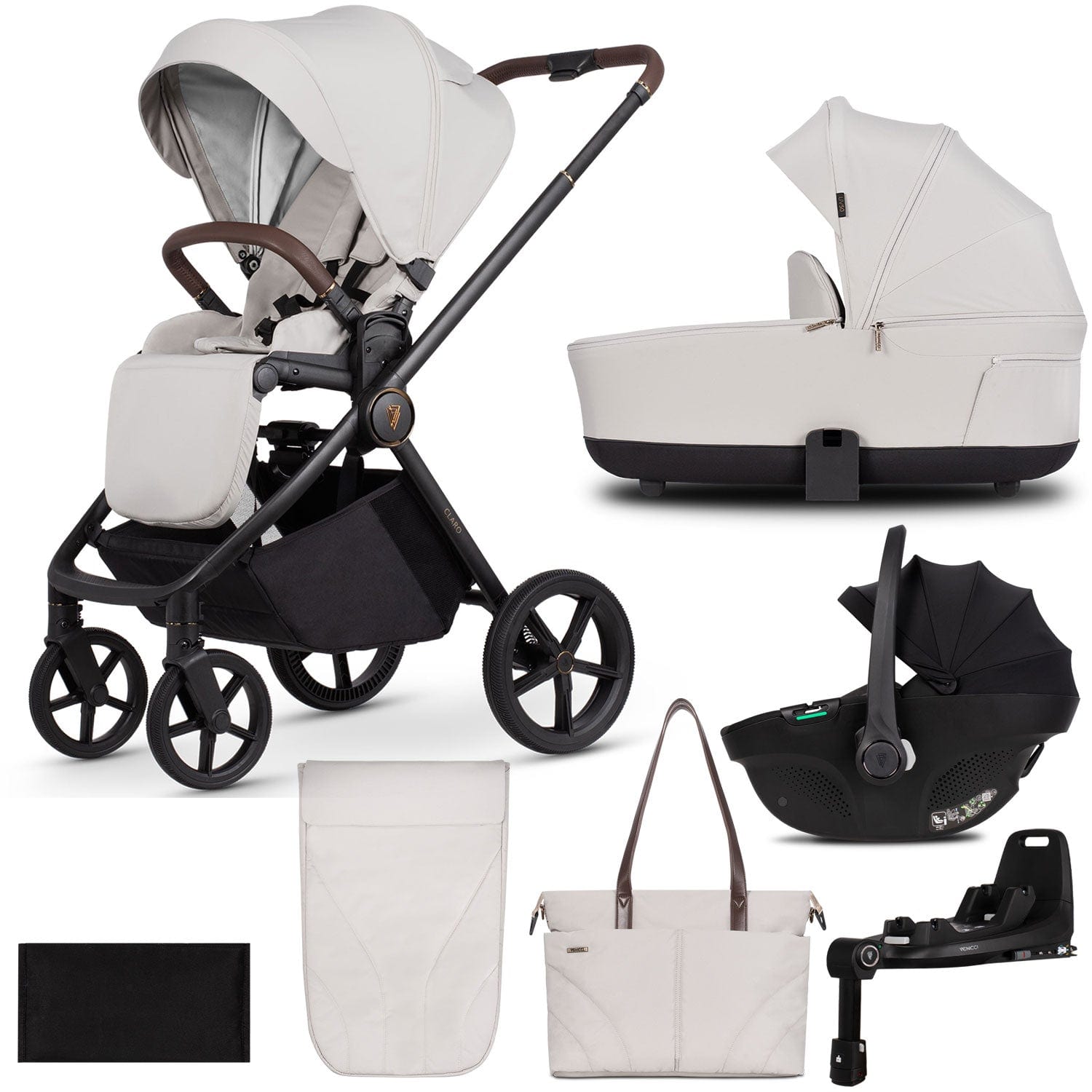 Venicci Claro 3 in 1 Travel System in Vanilla