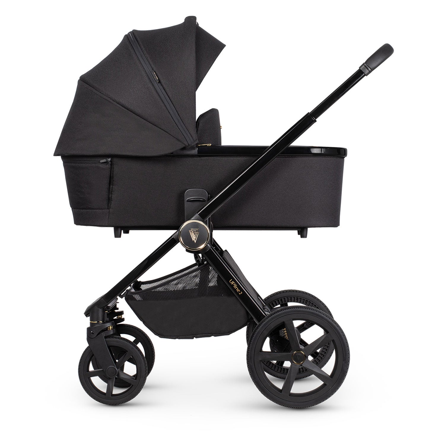 Venicci Tinum Upline 2 3in1 Travel System in All Black