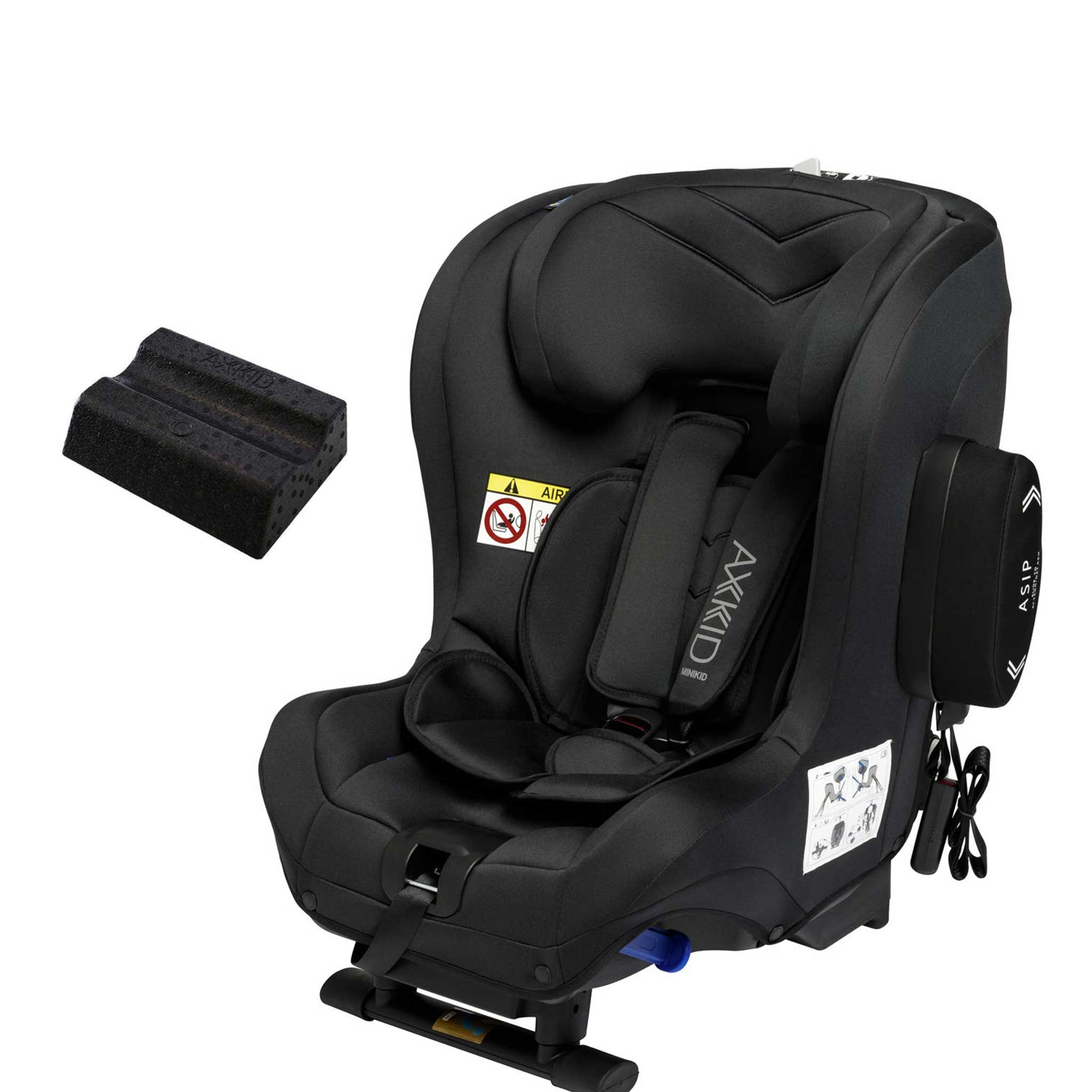 Axkid Minikid 2 Premium - Shell Black With Free Wedge Toddler Car Seats 15628-SHL-BLK 7350057585924