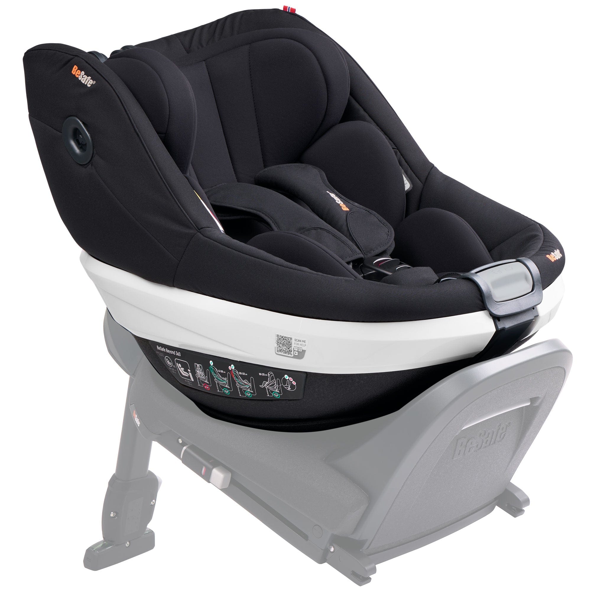 BeSafe Beyond 360 Car Seat (Black Cab) Swivel Car Seats 1036247-BlackCabF-Std 7072754020774