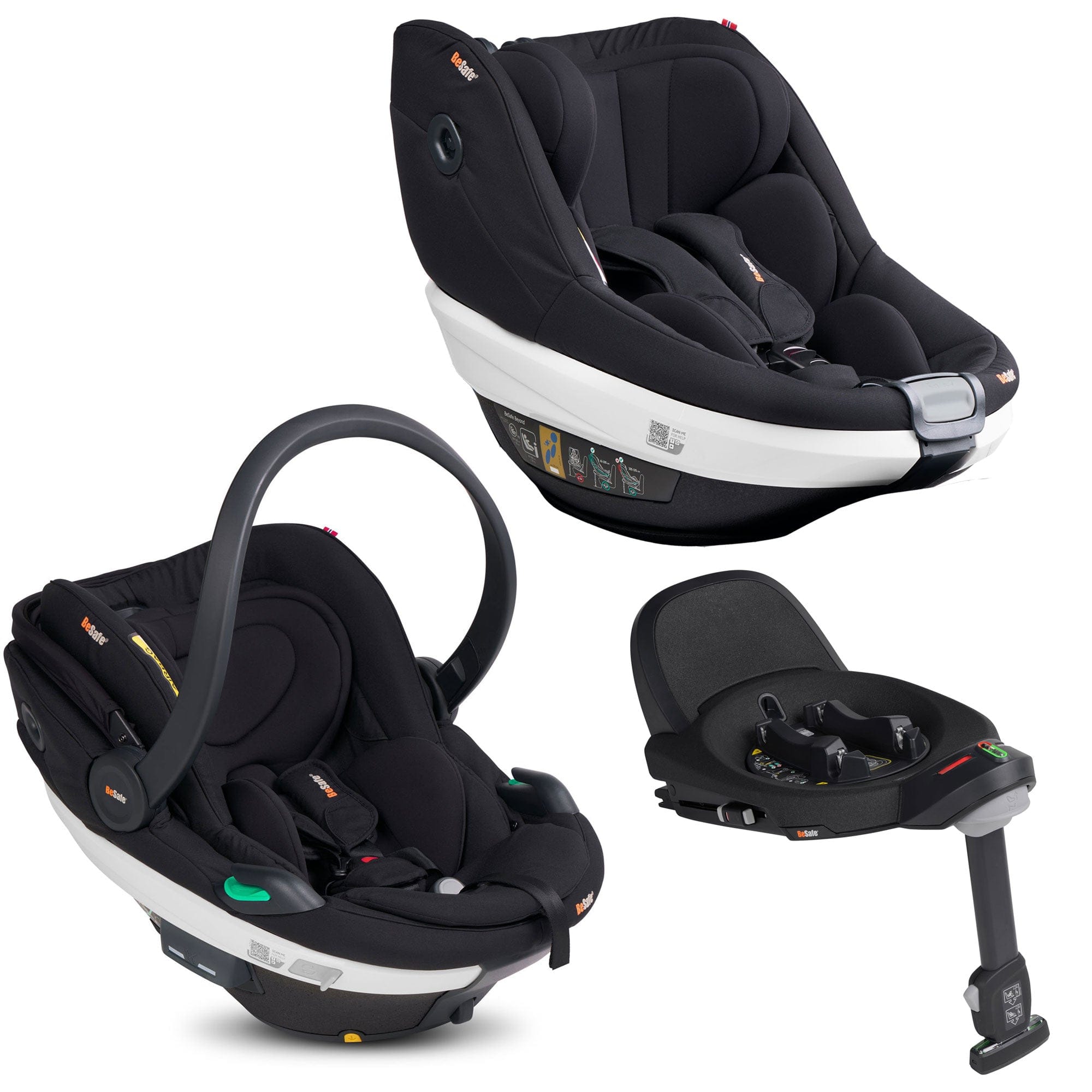 BeSafe Beyond Complete Bundle in Black Cab Swivel Car Seats 15496-BLK-CAB 7072754020750