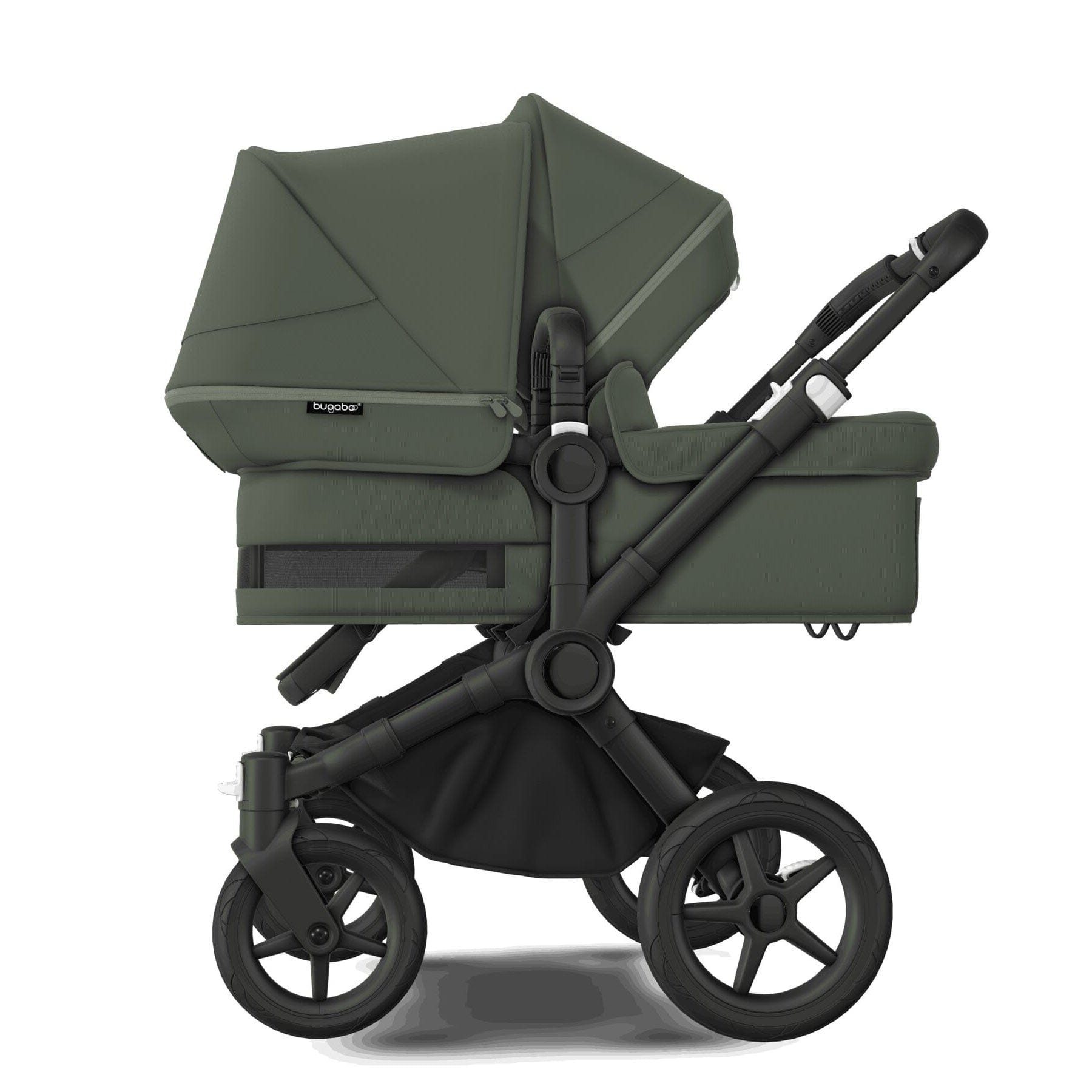 Bugaboo Donkey 5 Duo Complete Pushchair in Black/Forest Green Baby Prams 100219004 8717447197829