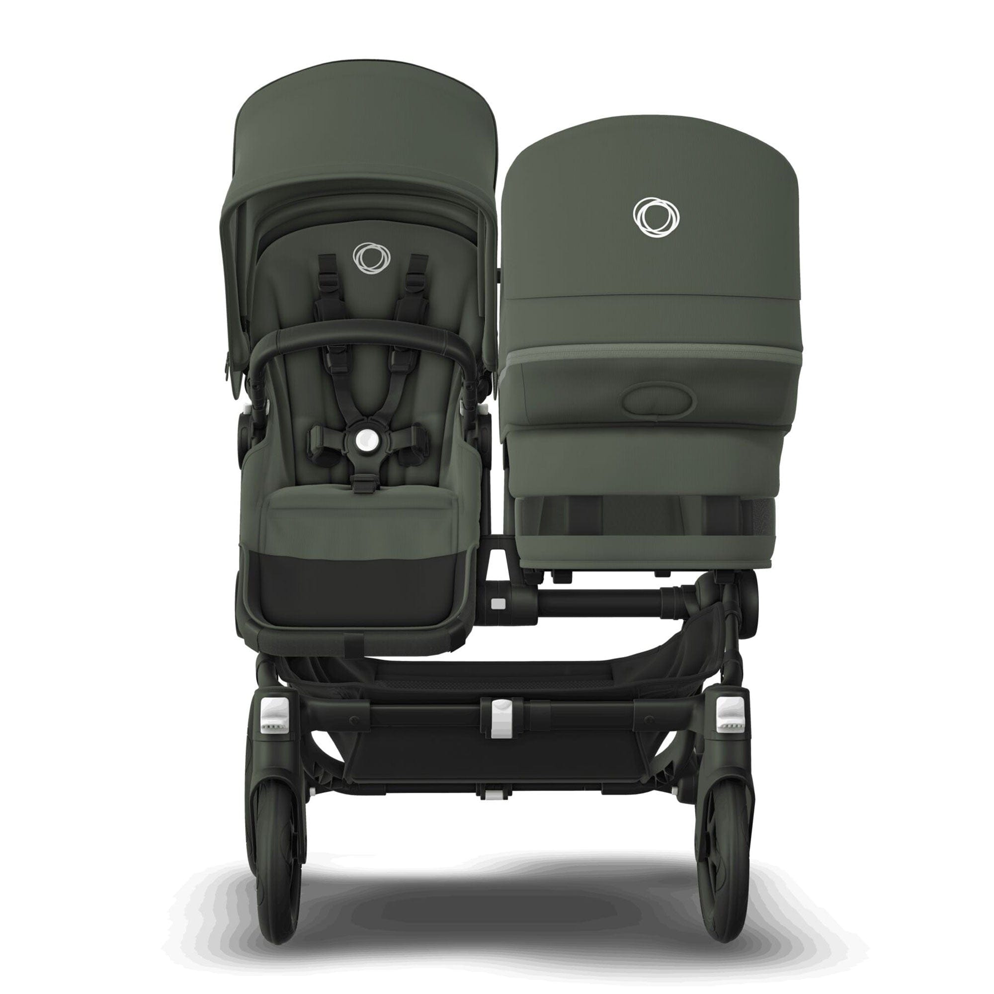 Bugaboo Donkey 5 Duo Complete Pushchair in Black/Forest Green Baby Prams 100219004 8717447197829