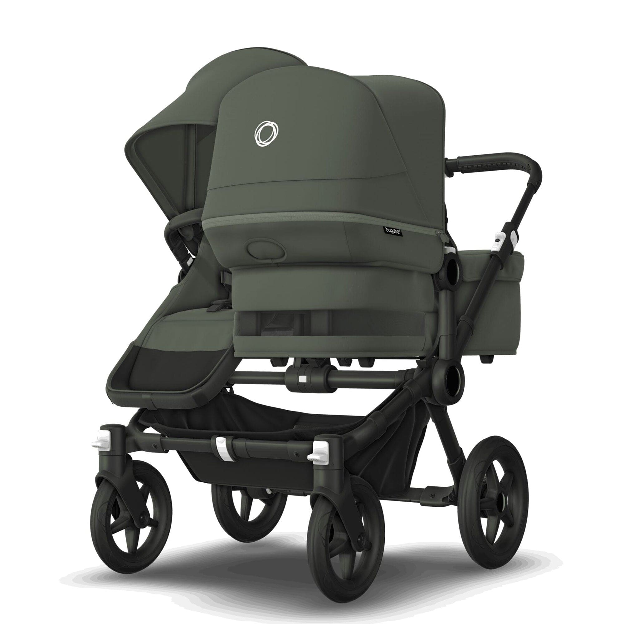 Bugaboo Donkey 5 Duo Complete Pushchair in Black/Forest Green Baby Prams 100219004 8717447197829