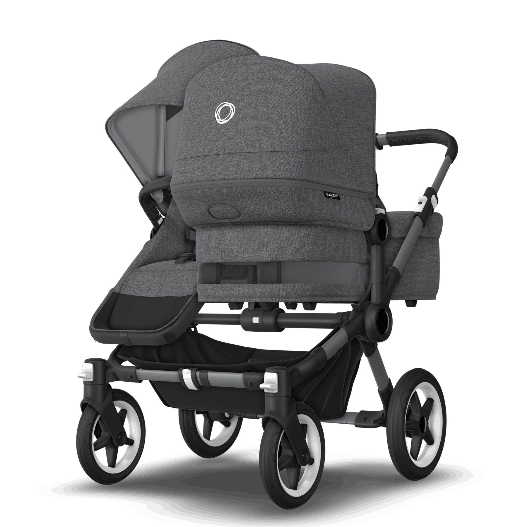 Bugaboo Donkey 5 Duo Complete Pushchair in Black/Grey Mélange Baby Prams 100219001 8717447416548