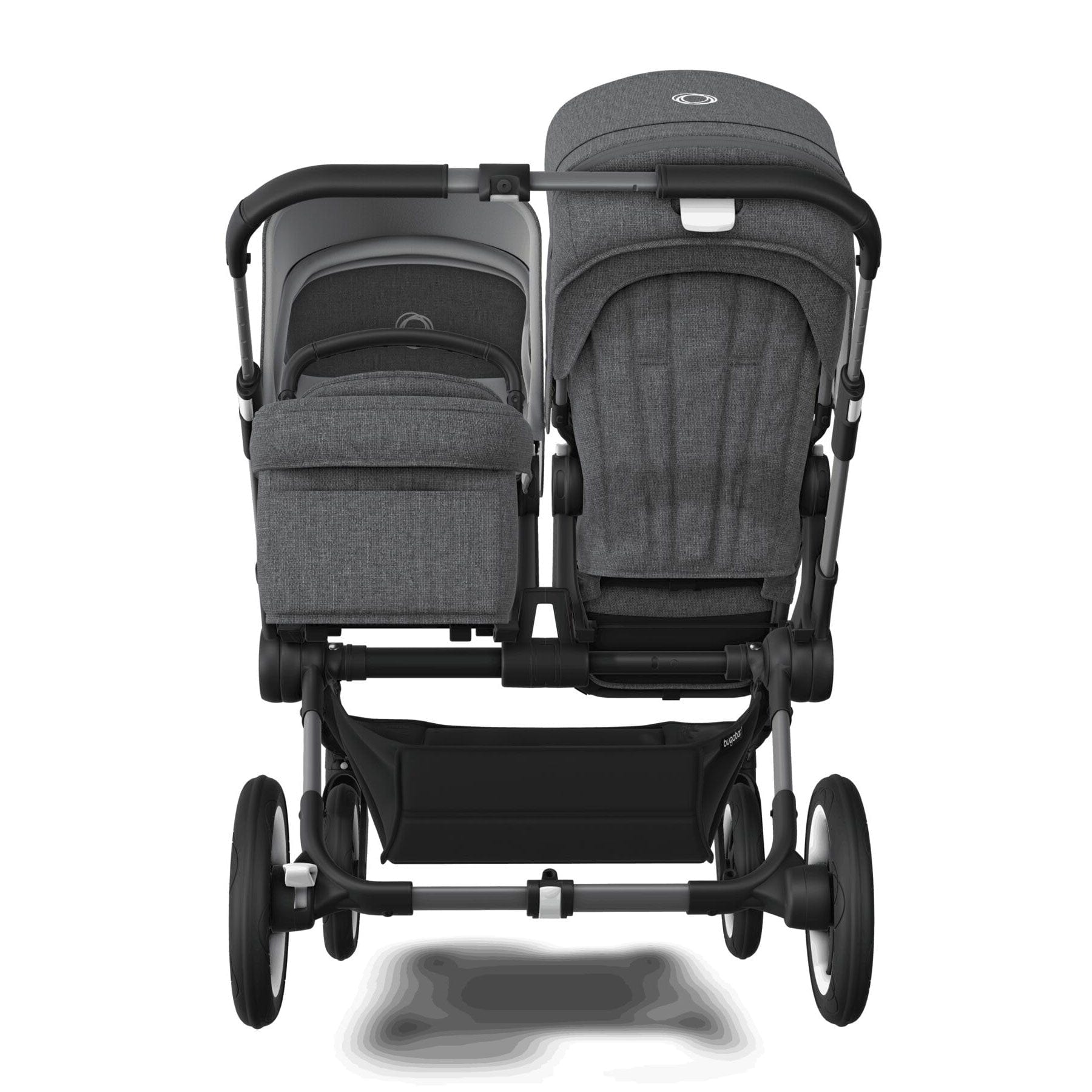 Bugaboo Donkey 5 Duo Complete Pushchair in Black/Grey Mélange Baby Prams 100219001 8717447416548