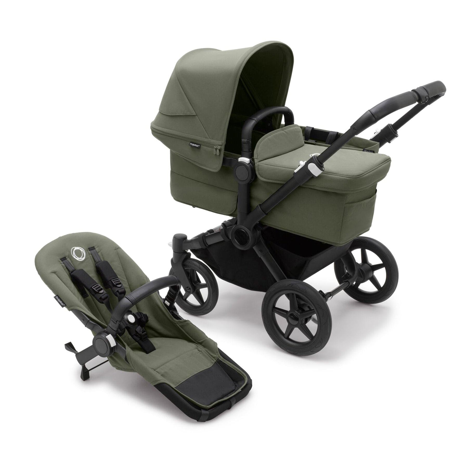 Bugaboo Donkey 5 Mono Complete in Black/Forest Green Baby Prams 100000008 8717447476214