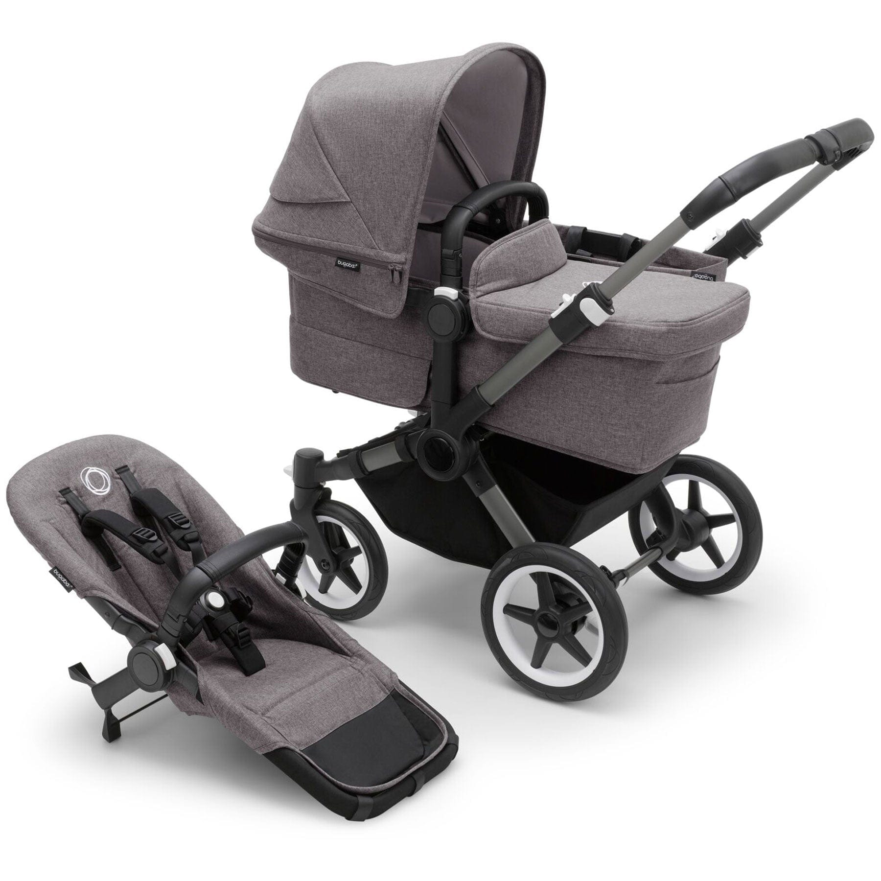 Bugaboo Donkey 5 Mono Complete in Black/Grey Mélange Baby Prams 100000005 8717447204671