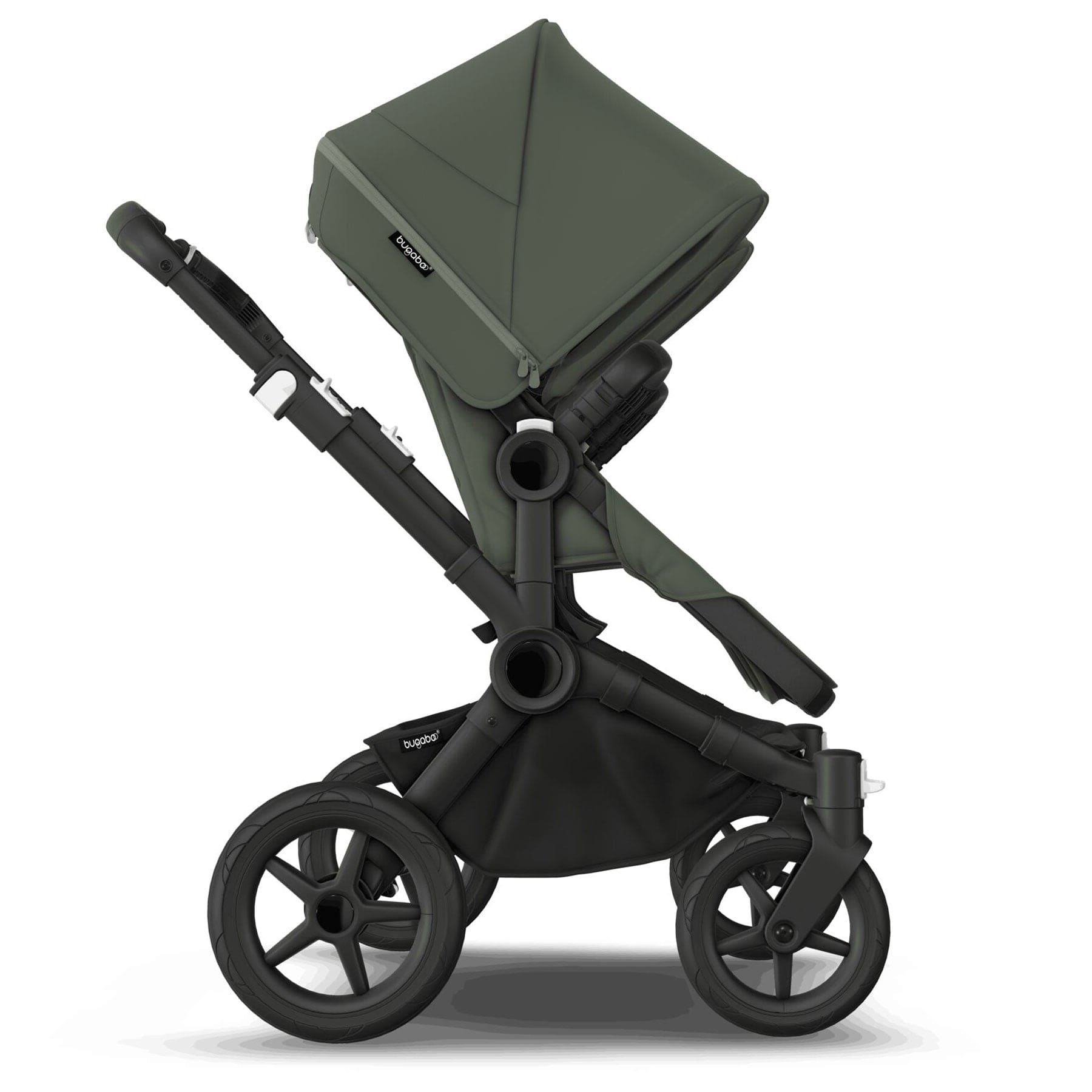 Bugaboo Donkey 5 Twin Complete Pushchair in Black/Forest Green Baby Prams 100288001 8717447597094