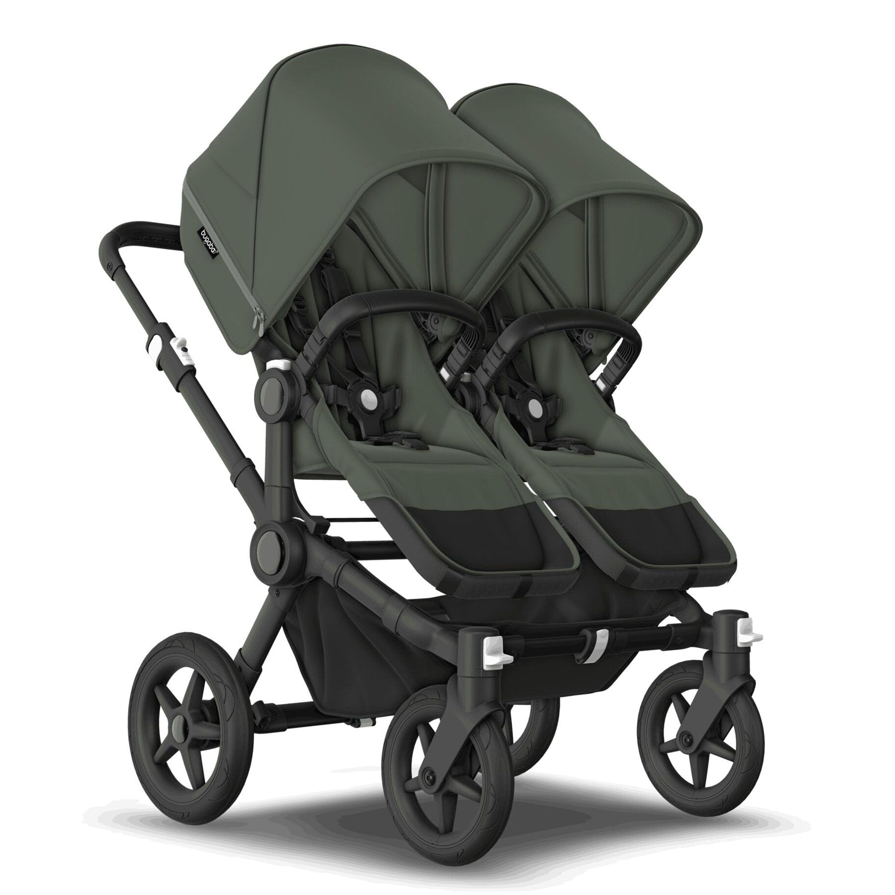 Bugaboo Donkey 5 Twin Complete Pushchair in Black/Forest Green Baby Prams 100288001 8717447597094