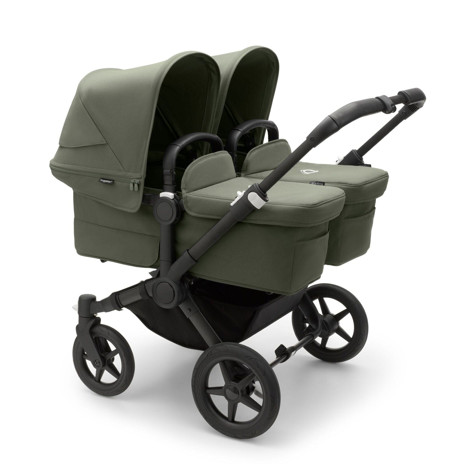 Bugaboo Donkey 5 Twin Complete Pushchair in Black/Forest Green Baby Prams 100288001 8717447597094