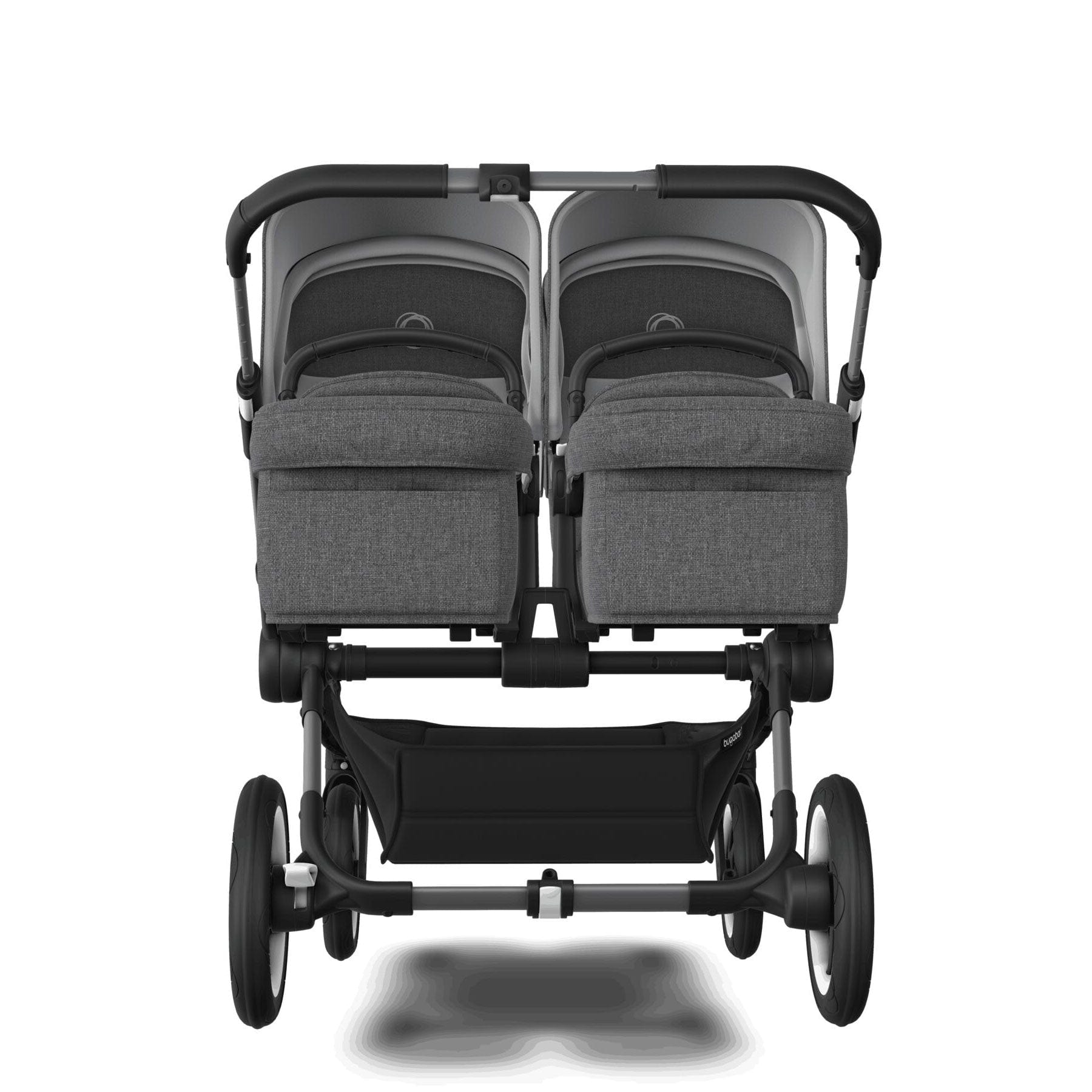 Bugaboo Donkey 5 Twin Complete Pushchair in Black/Grey Mélange Baby Prams 100288002 8717447325260