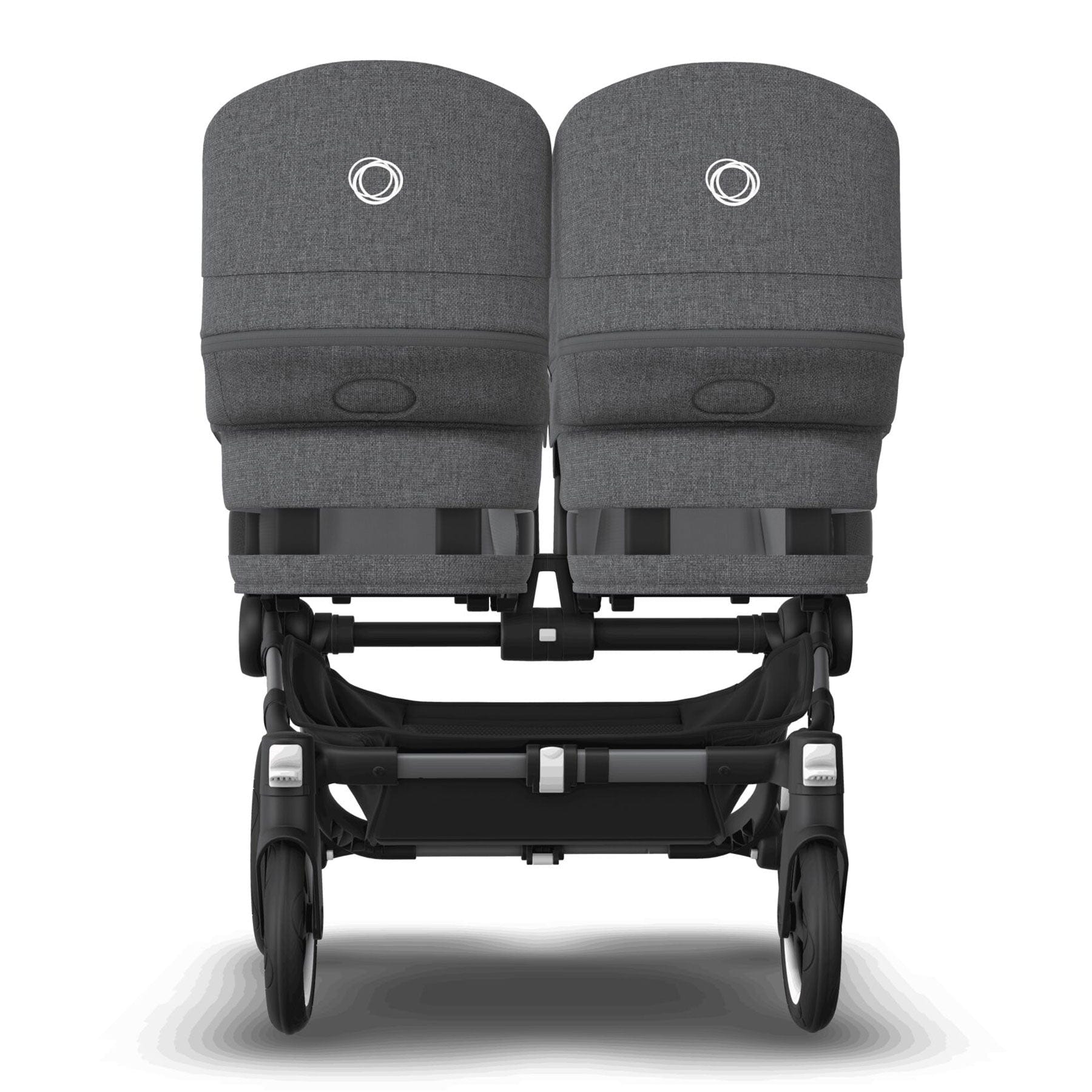 Bugaboo Donkey 5 Twin Complete Pushchair in Black/Grey Mélange Baby Prams 100288002 8717447325260