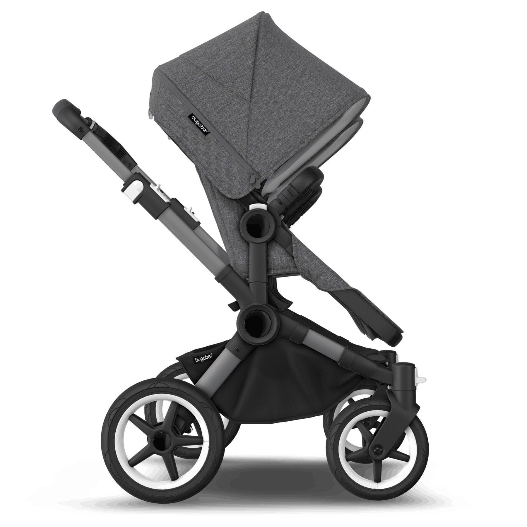 Bugaboo Donkey 5 Twin Complete Pushchair in Black/Grey Mélange Baby Prams 100288002 8717447325260