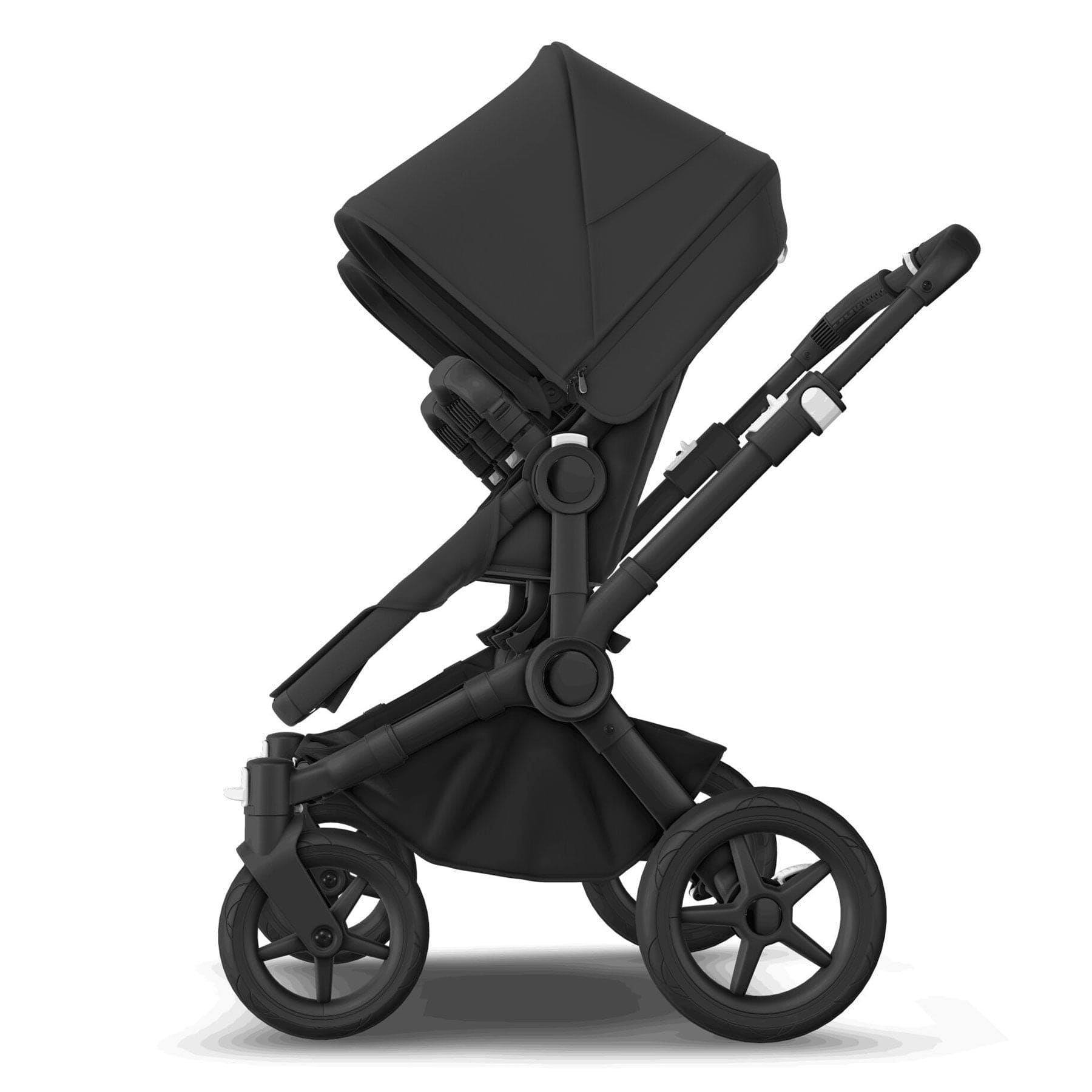 Bugaboo Donkey 5 Twin Complete Pushchair in Black/Midnight Black Baby Prams 100288004 8717447607946