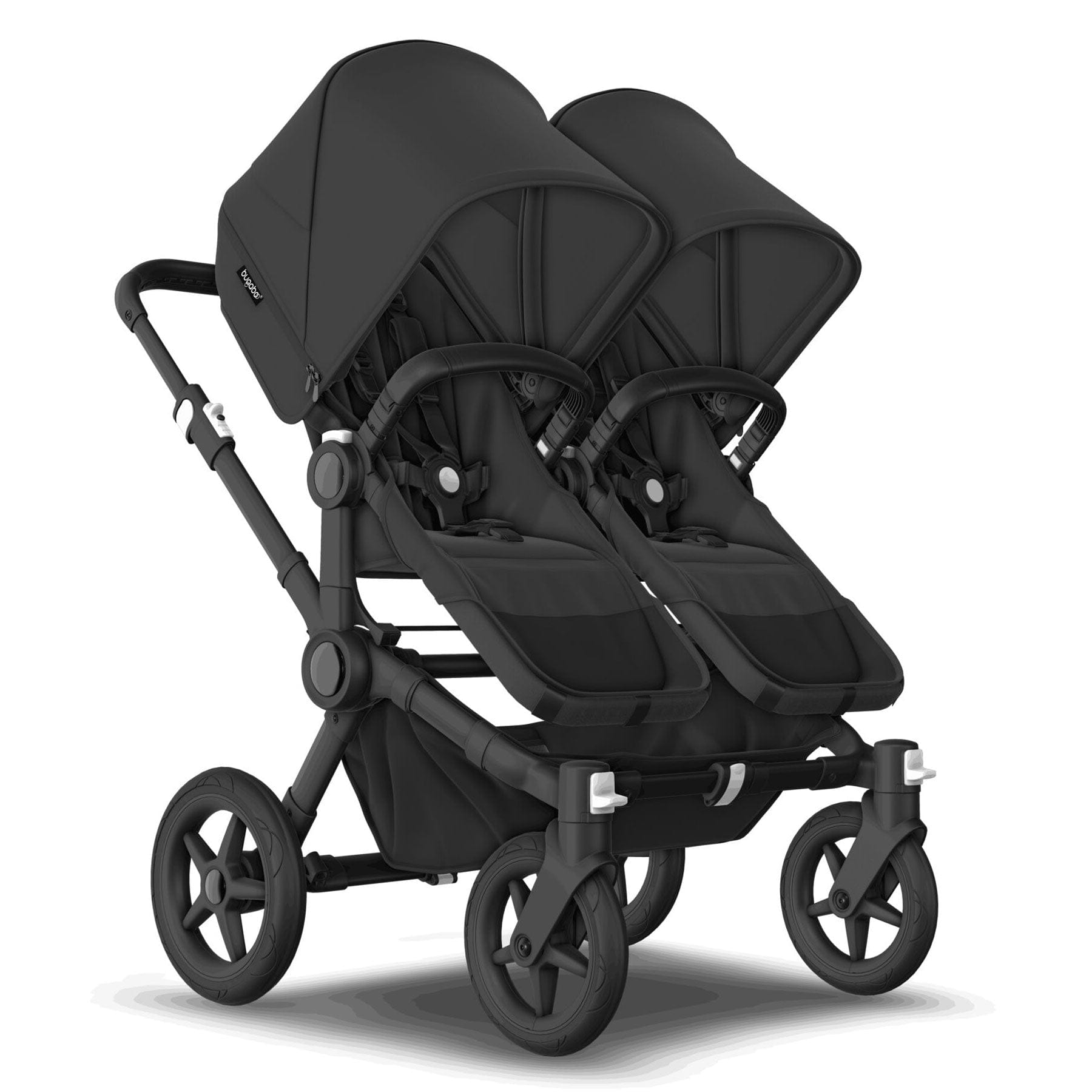 Bugaboo Donkey 5 Twin Complete Pushchair in Black/Midnight Black Baby Prams 100288004 8717447607946