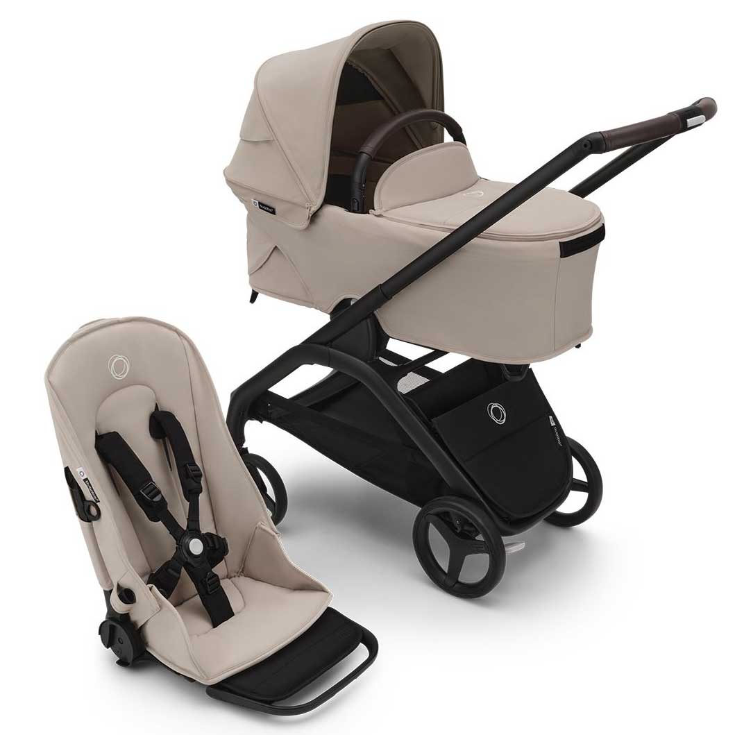 Bugaboo Dragonfly Essential Bundle - Black/Desert Taupe Baby Prams 16661-BLK-DES-TPE 8717447581772