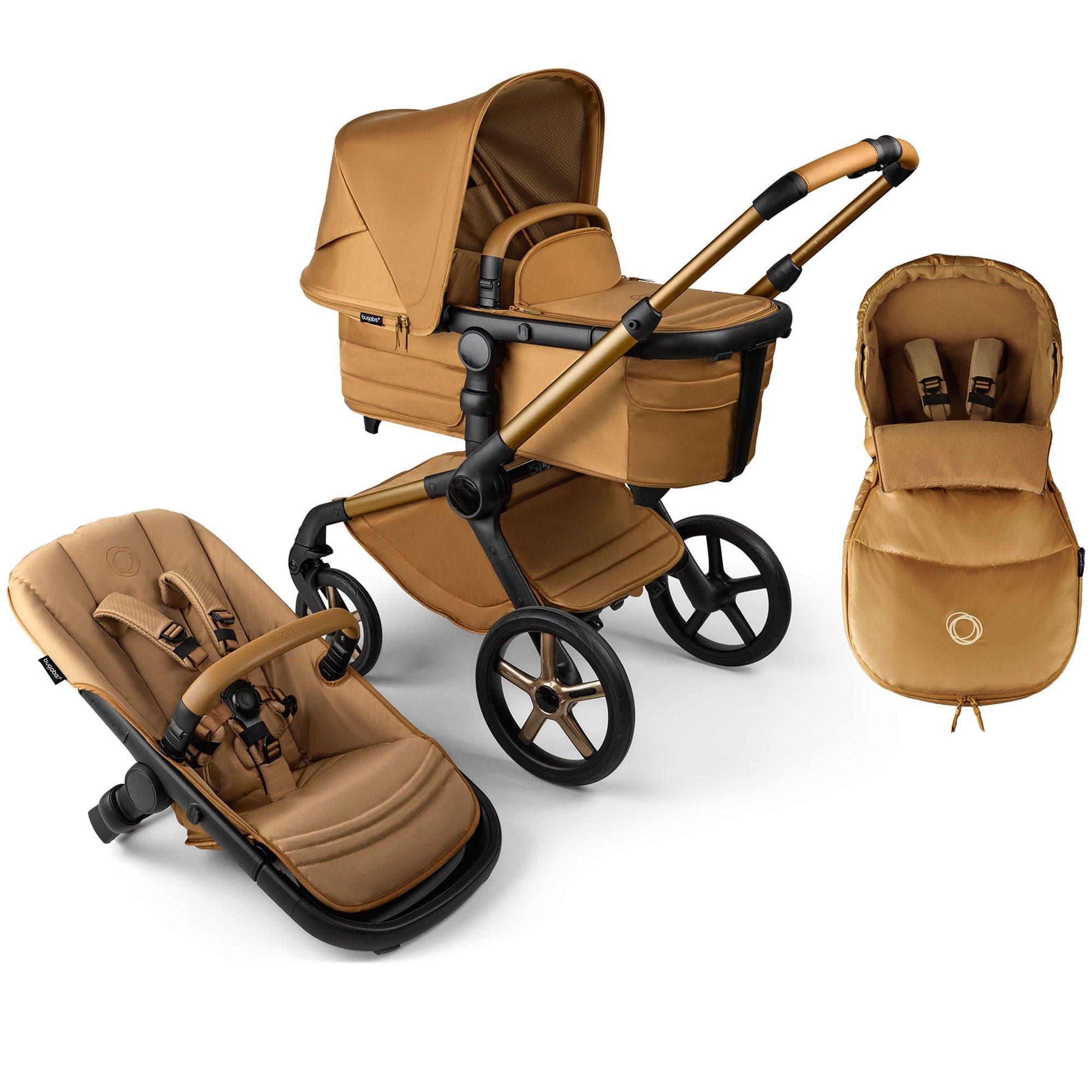 Bugaboo Fox 5 Noir Limited Edition Comfort Bundle in Amber Glow Baby Prams 16158-AMB-GLO 8717447549130