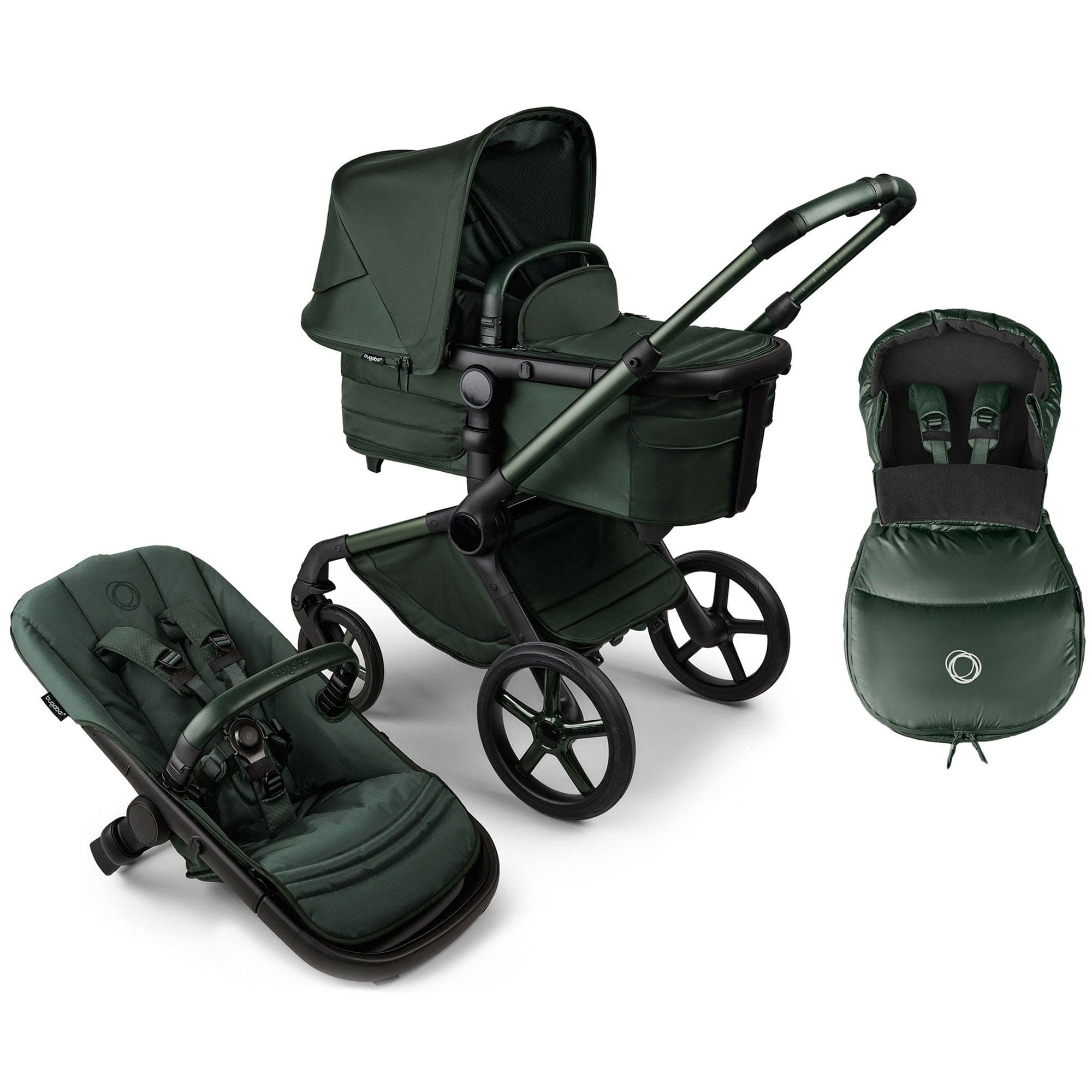 Bugaboo Fox 5 Noir Limited Edition Comfort Bundle in Midnight Green Baby Prams 16156-MID-GRN 8717447582700