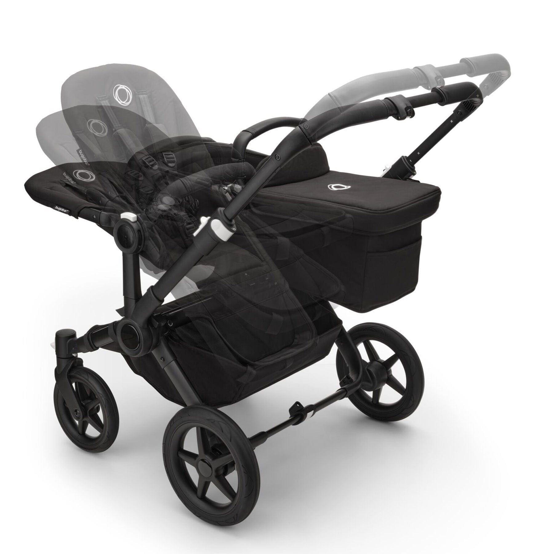 Bugaboo Donkey 5 Duo Complete Cloud T Travel System in Midnight Black Travel Systems 17676-MID-BLK 8717447355823