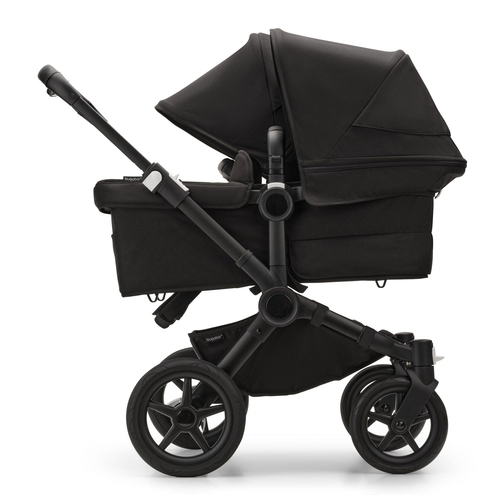 Bugaboo Donkey 5 Duo Complete Cloud T Travel System in Midnight Black Travel Systems 17676-MID-BLK 8717447355823