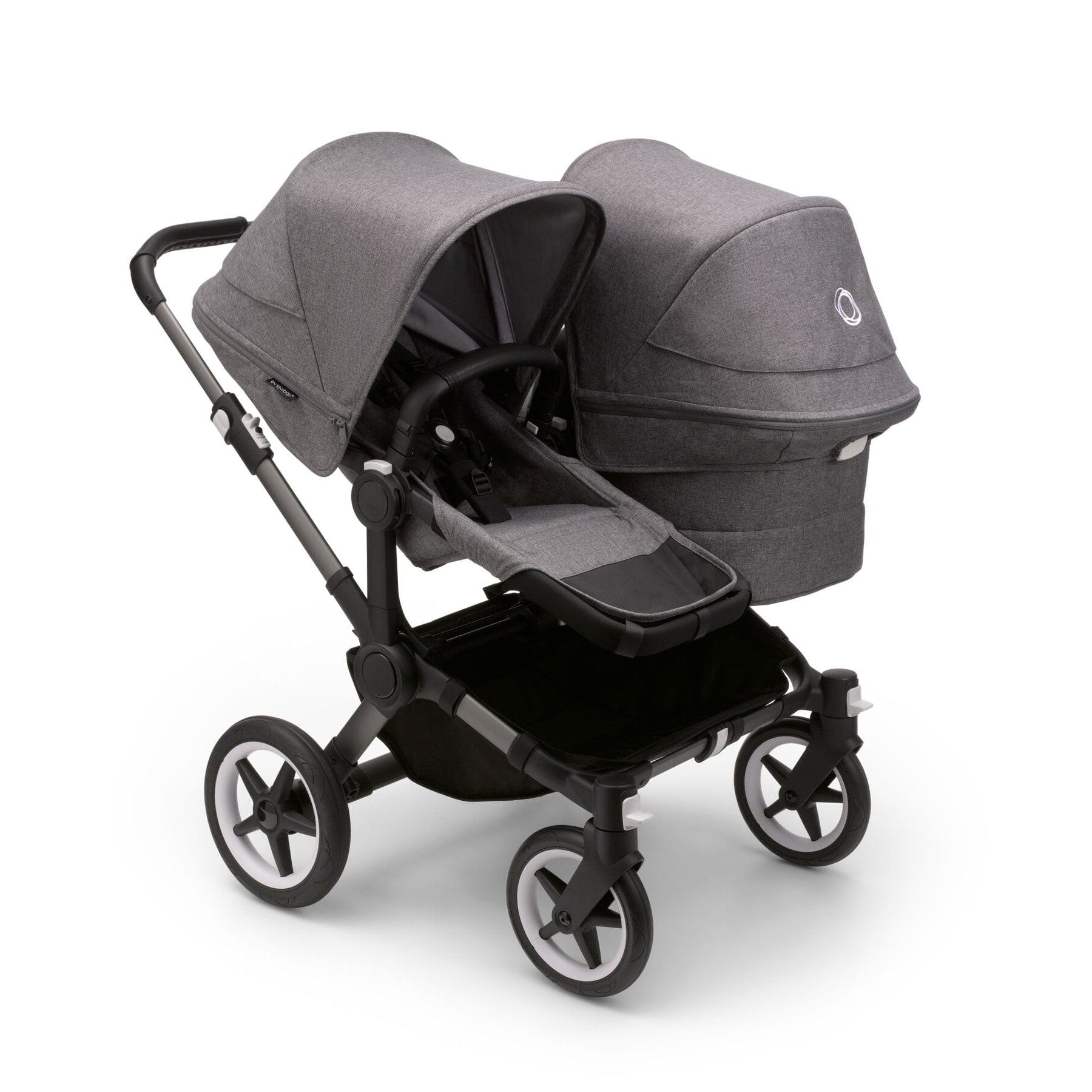 Bugaboo Donkey 5 Duo Complete Turtle Travel System in Grey Mélange Travel Systems 17672-GRY-MEL 8717447416548