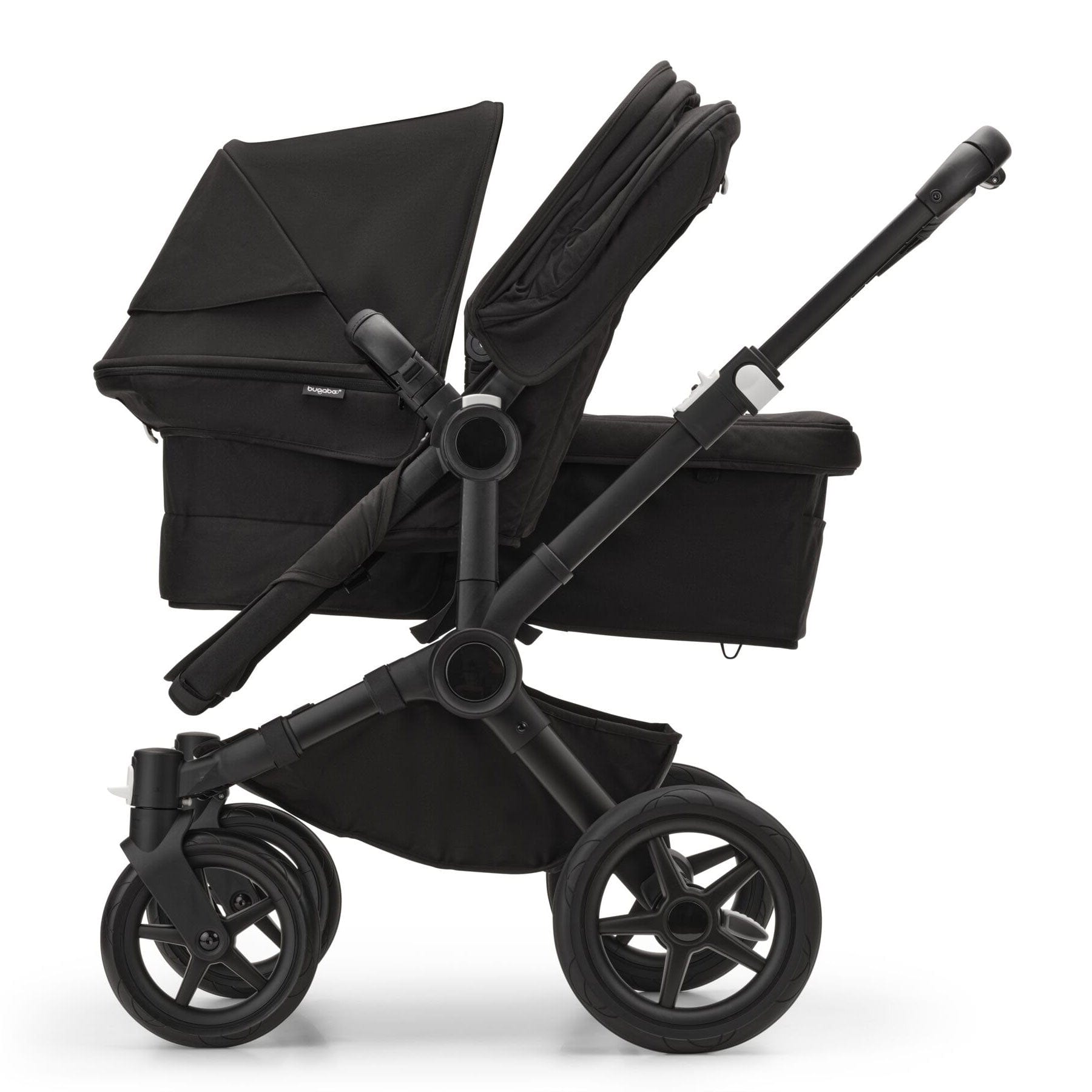 Bugaboo Donkey 5 Duo Complete Turtle Travel System in Midnight Black Travel Systems 17672-MID-BLK 8717447355823