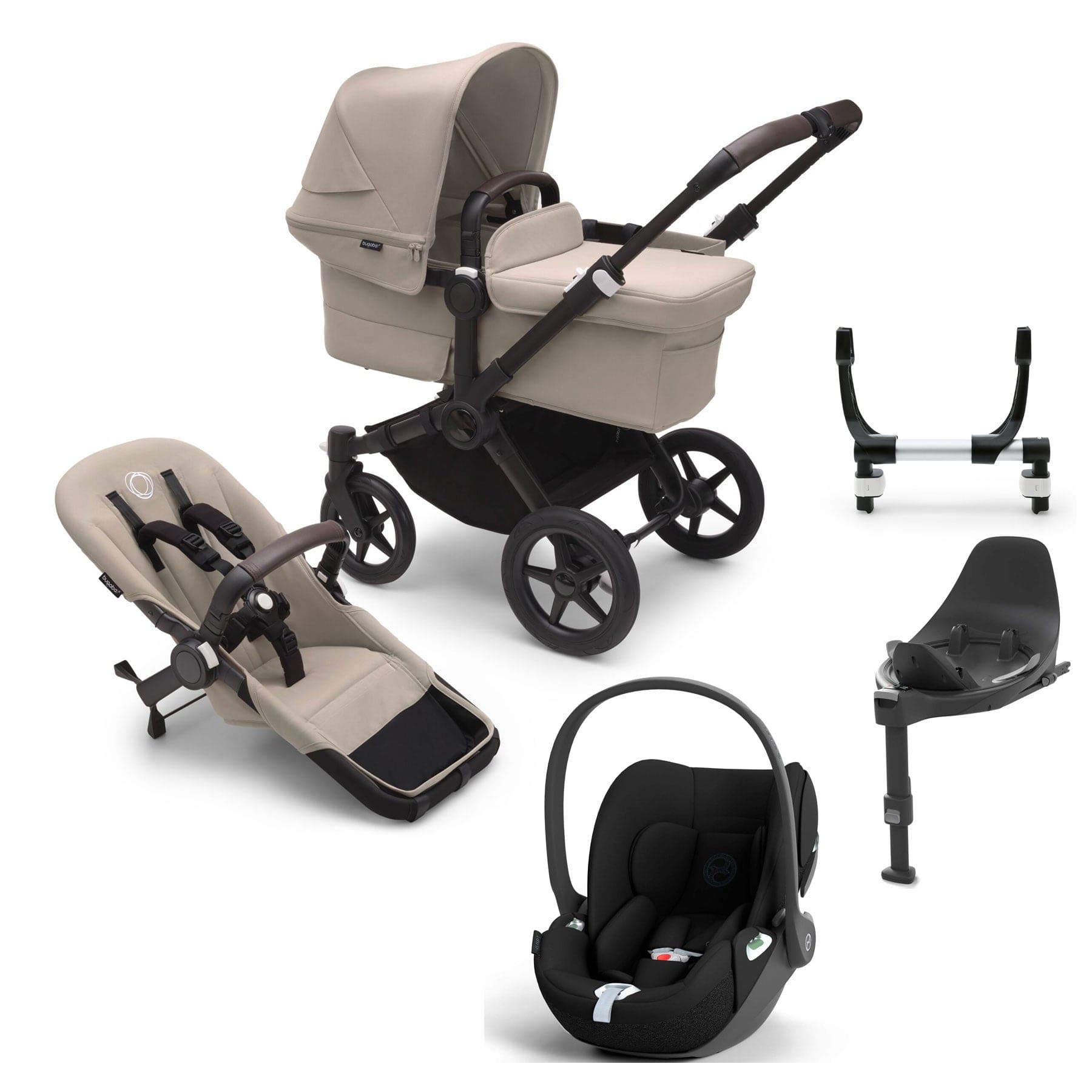 Bugaboo Donkey 5 Mono Cloud T Travel System in Desert Taupe Travel Systems 17668-DES-TPE 8717447649526