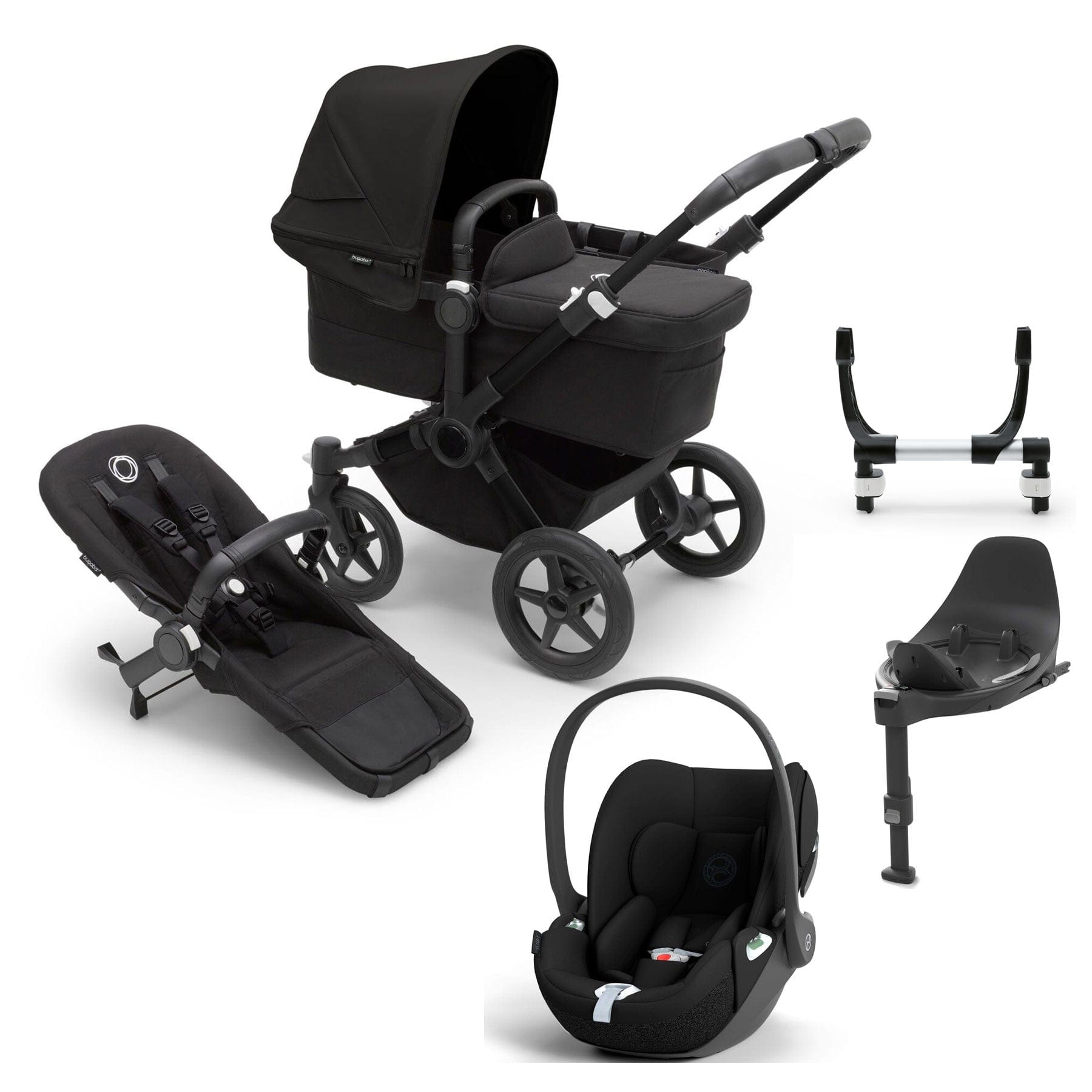 Bugaboo Donkey 5 Mono Cloud T Travel System in Midnight Black Travel Systems 17668-MID-BLK 8717447603443