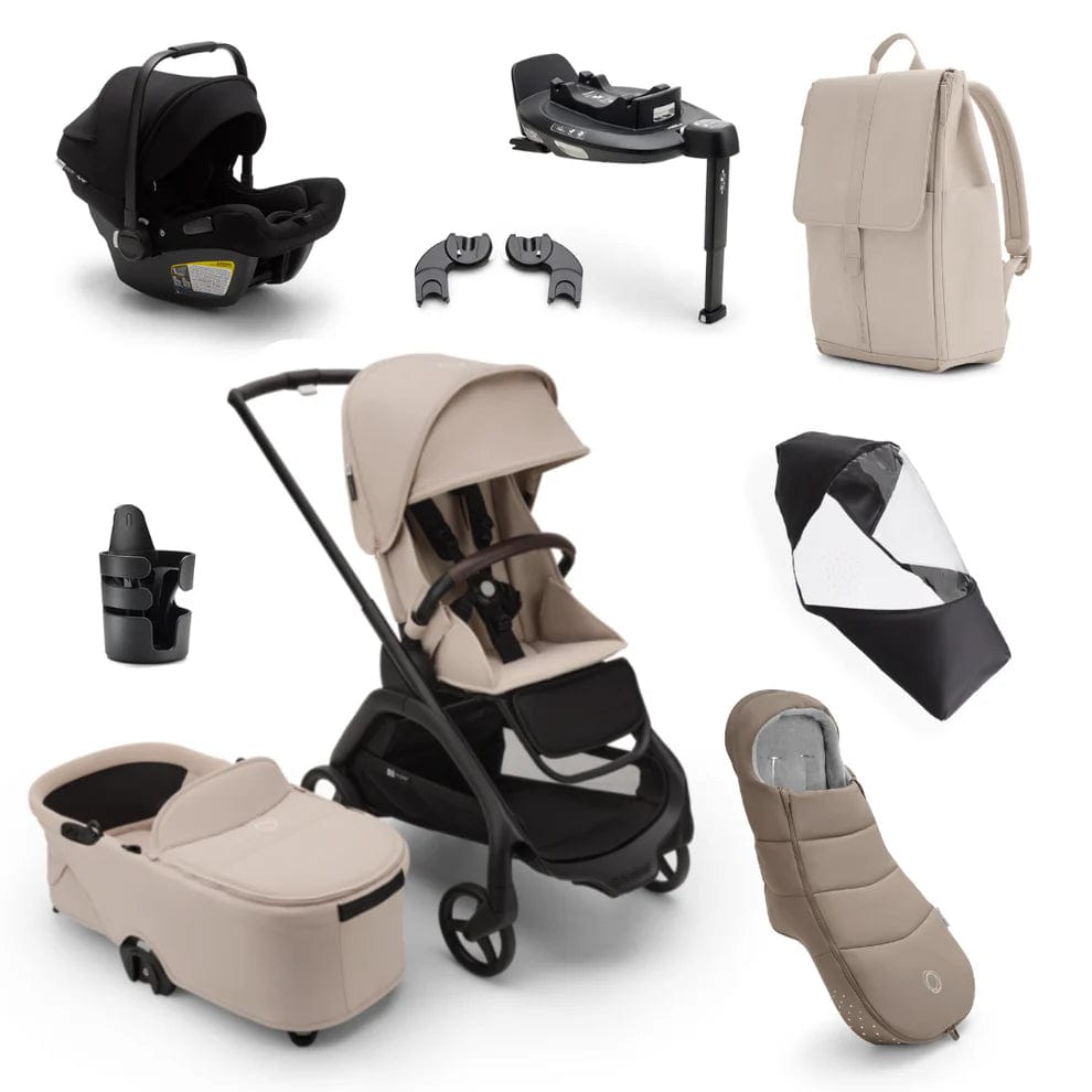 Bugaboo Dragonfly Ultimate Bundle - Black/Desert Taupe Travel Systems 13813-BLK-DES-TAU 8717447353980