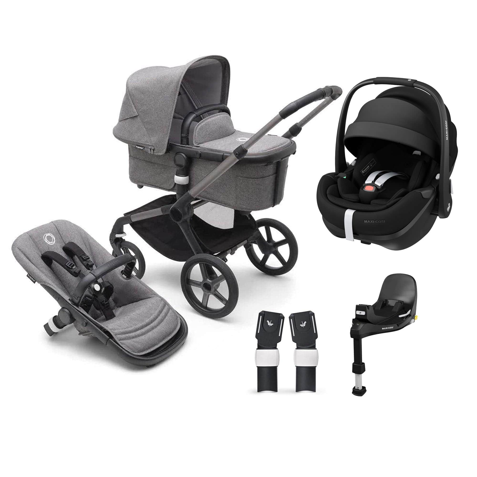 Bugaboo Fox 5 Maxi-Cosi Travel System - Grey Melange Travel Systems 15148-GRY-MEL 8717447611882