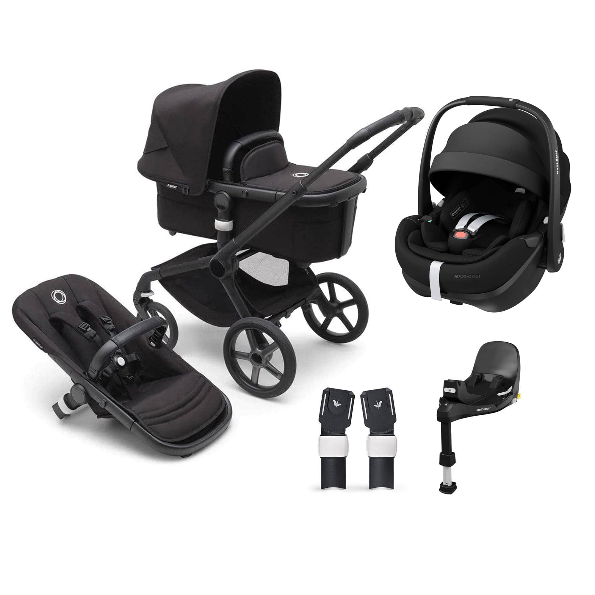 Bugaboo Fox 5 Maxi-Cosi Travel System - Midnight Black Travel Systems 15149-MID-BLK 8717447286387