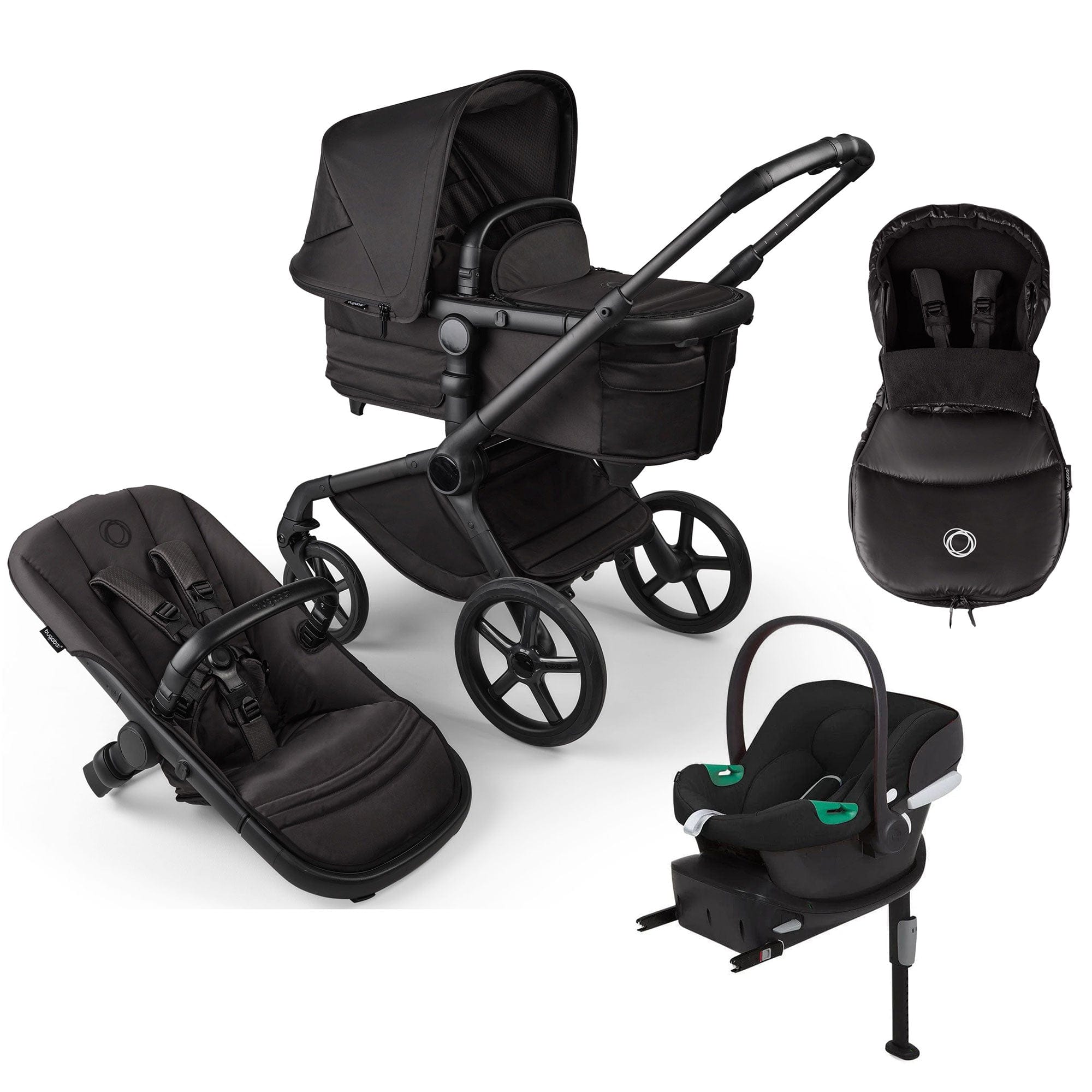 Bugaboo Fox 5 Noir Cybex Luxury Bundle in Black Moonlight Travel Systems 16186-BLK-MOO-2 8717447522461