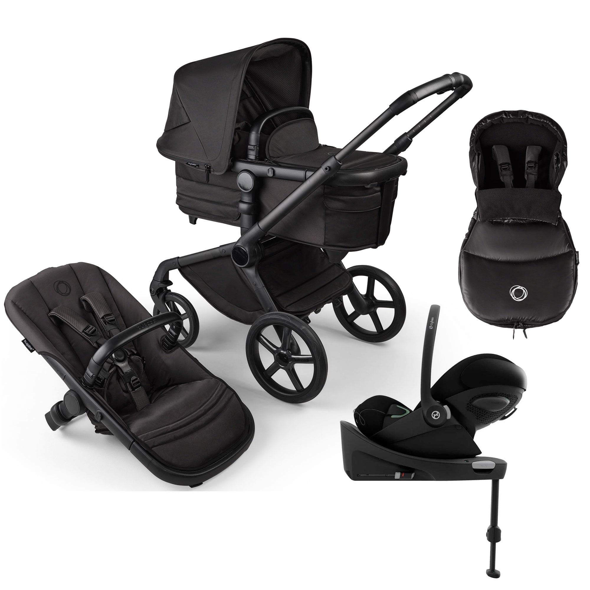 Bugaboo Fox 5 Noir Cybex Luxury Bundle in Black Moonlight Travel Systems 16186-BLK-MOO 8717447522461