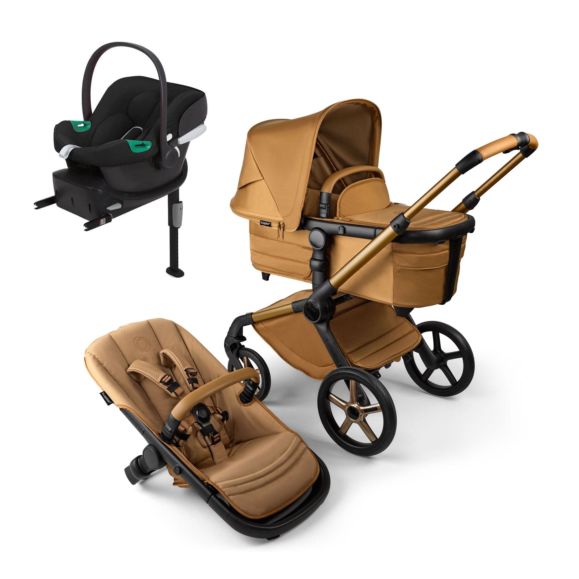 Bugaboo Fox 5 Noir Cybex Travel System in Amber Glow Travel Systems 16200-AMB-GLO-2 8717447549130